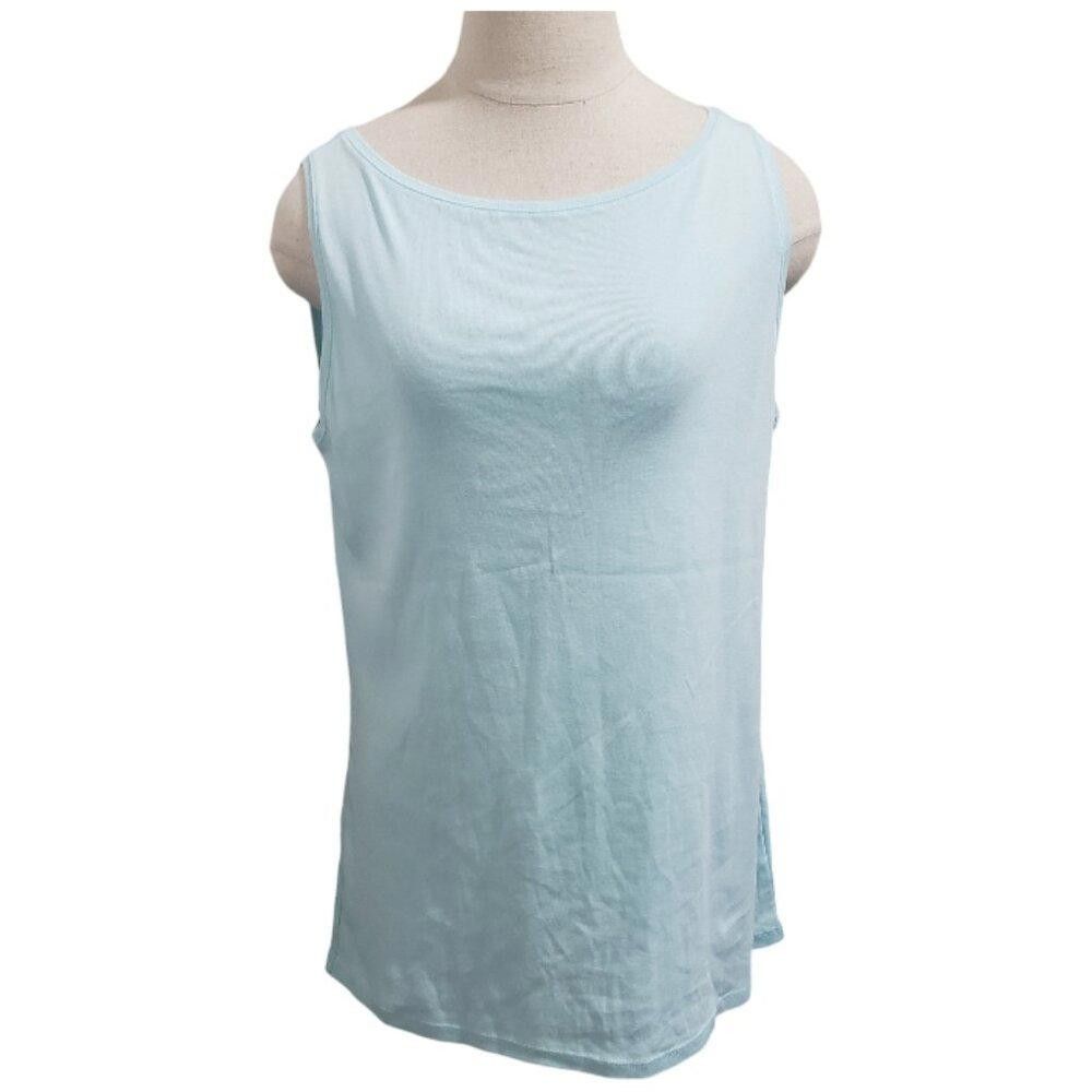 Designer CT1851 Talbots Sleeveless Aqua Tee L Size L / US 10 / IT 46 - 1 Thumbnail