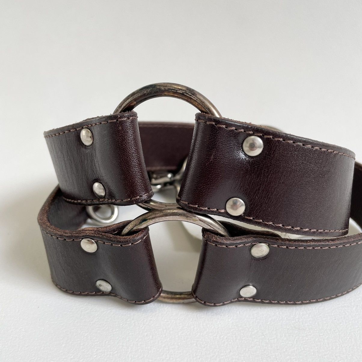 Maison Margiela A/W 06 Brown Leather ‘Bondage Belt’ Size 34 - 16 Thumbnail