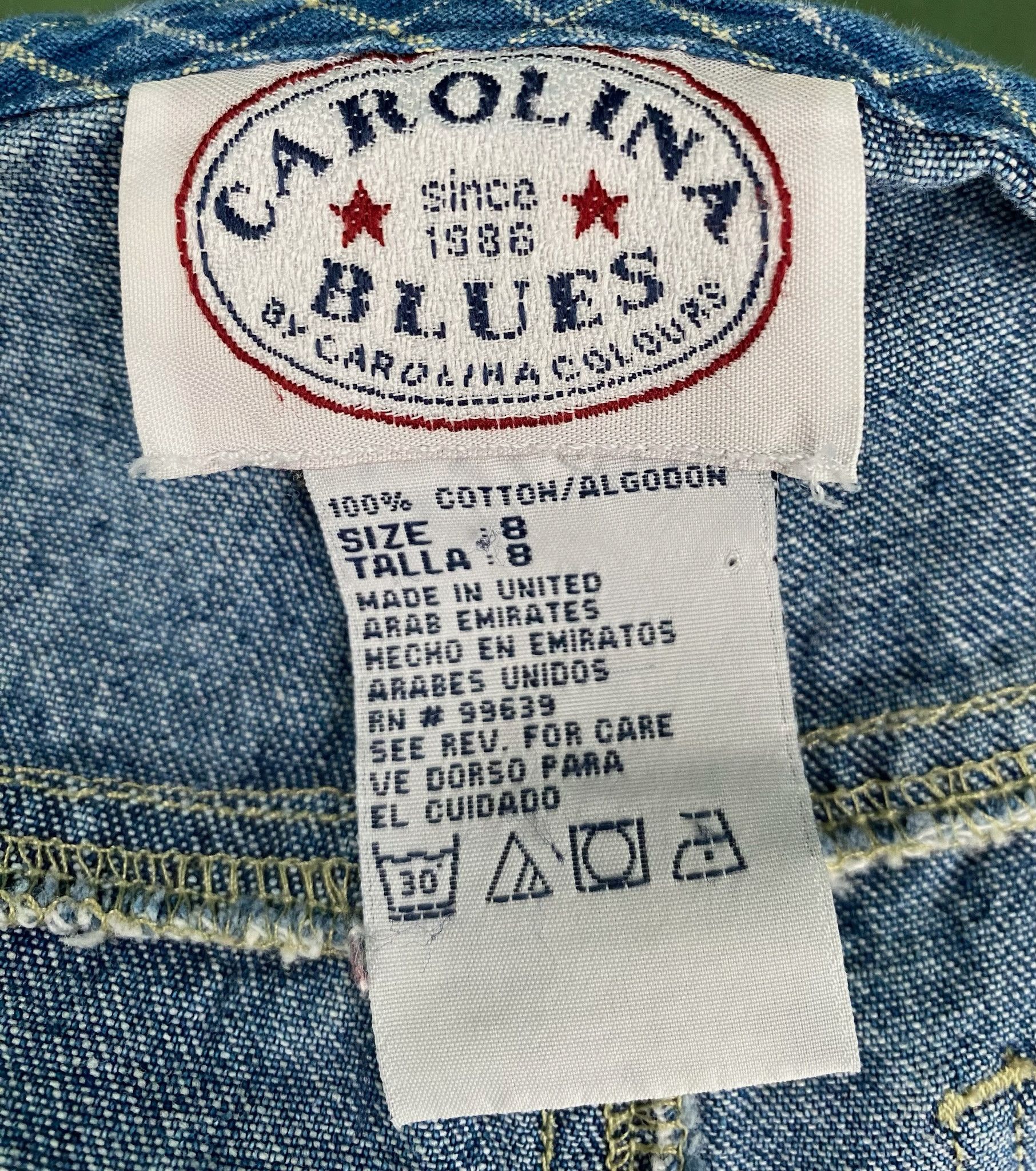 Other 90’s Carolina Blues Peace Button Front Jean Shorts 30” Waist Size 26" / US 2 / IT 38 - 4 Thumbnail