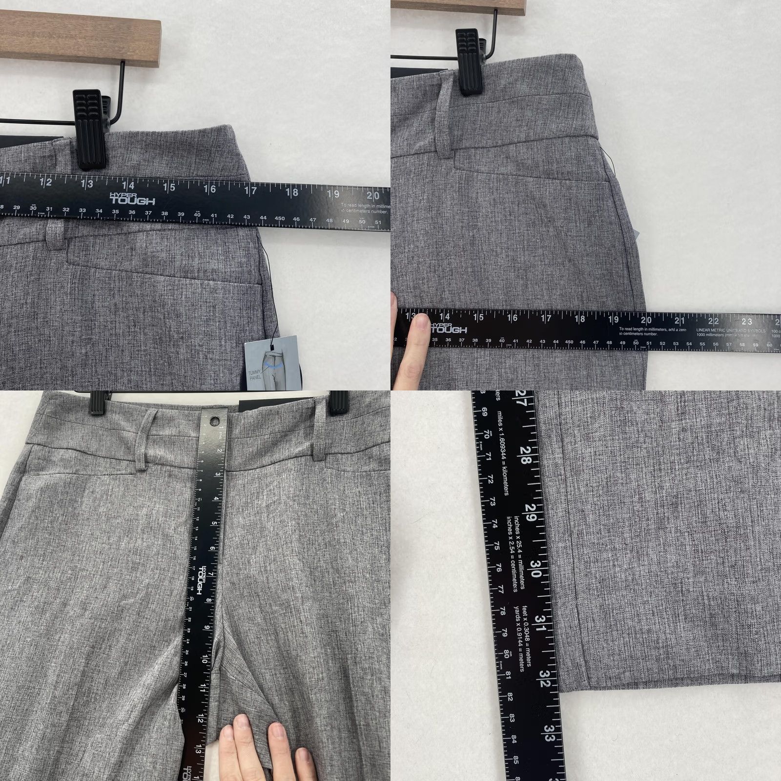 Apt. 9 VINTAGE? No. APT. 9 Pants Womens 10 Gray Trouser Mid Rise Straight Relaxed Shaping Stretch Dress Pants Workwear Size 32" / US 10 / IT 46 - 8 Thumbnail
