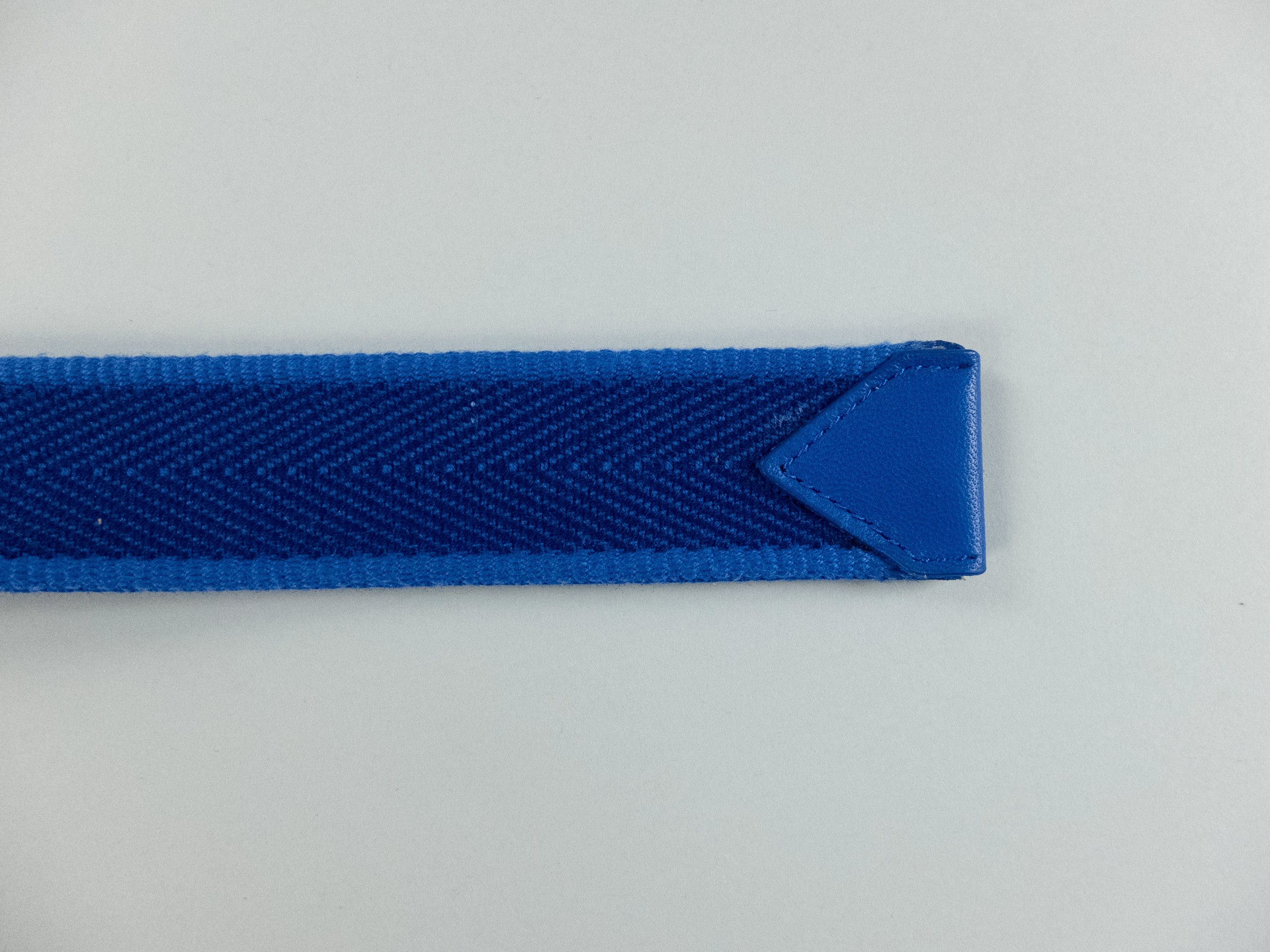 Bottega Veneta BOTTEGA VENETA cobalt blue webbing fabric & leather belt 90 Size 34 - 5 Thumbnail