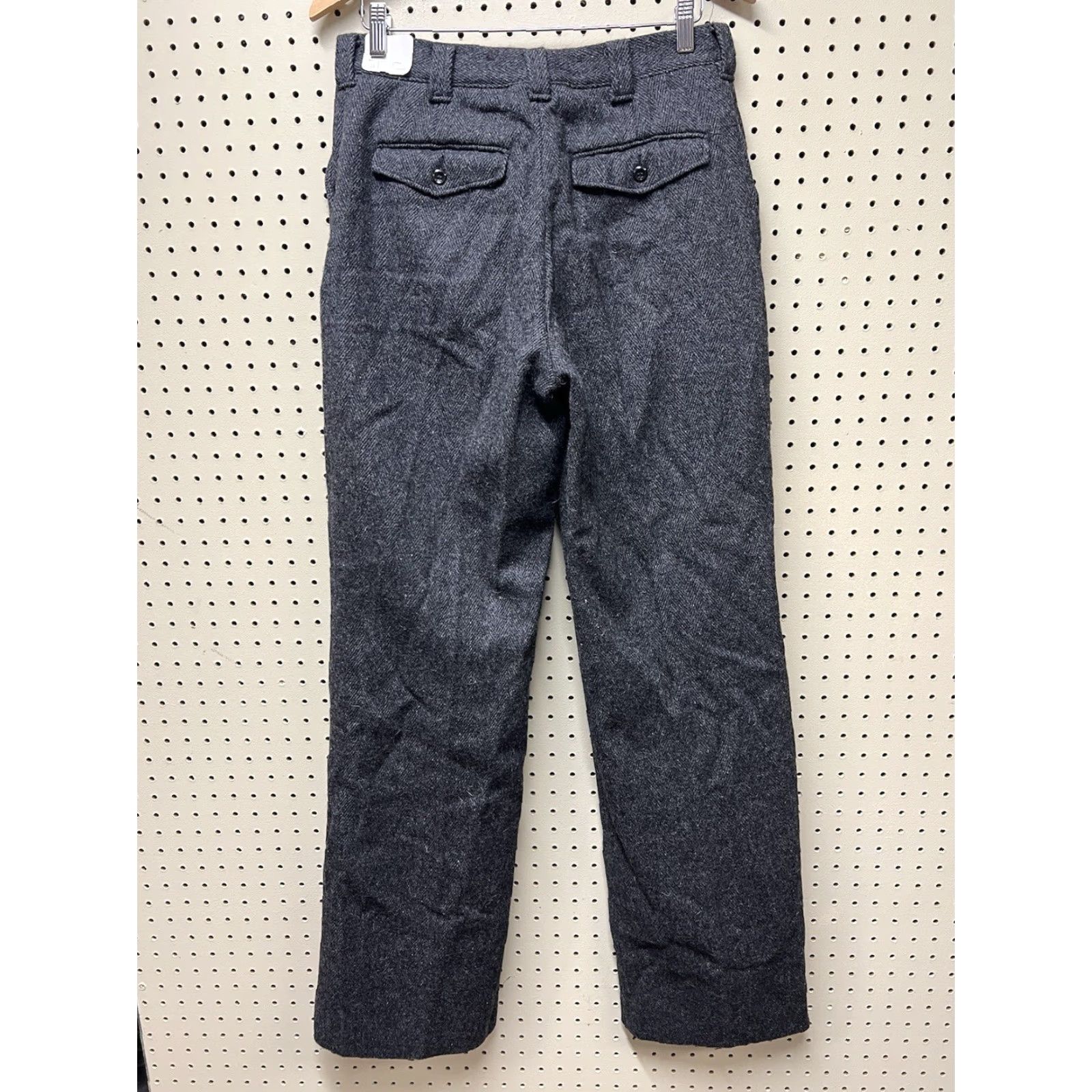 Vintage VINTAGE L.L. Bean Womens Pants Wool USA Made Pleated Wide Leg 16 Gray 90s Workwear City Preppy Size 38" / US 16 / IT 52 - 2 Thumbnail