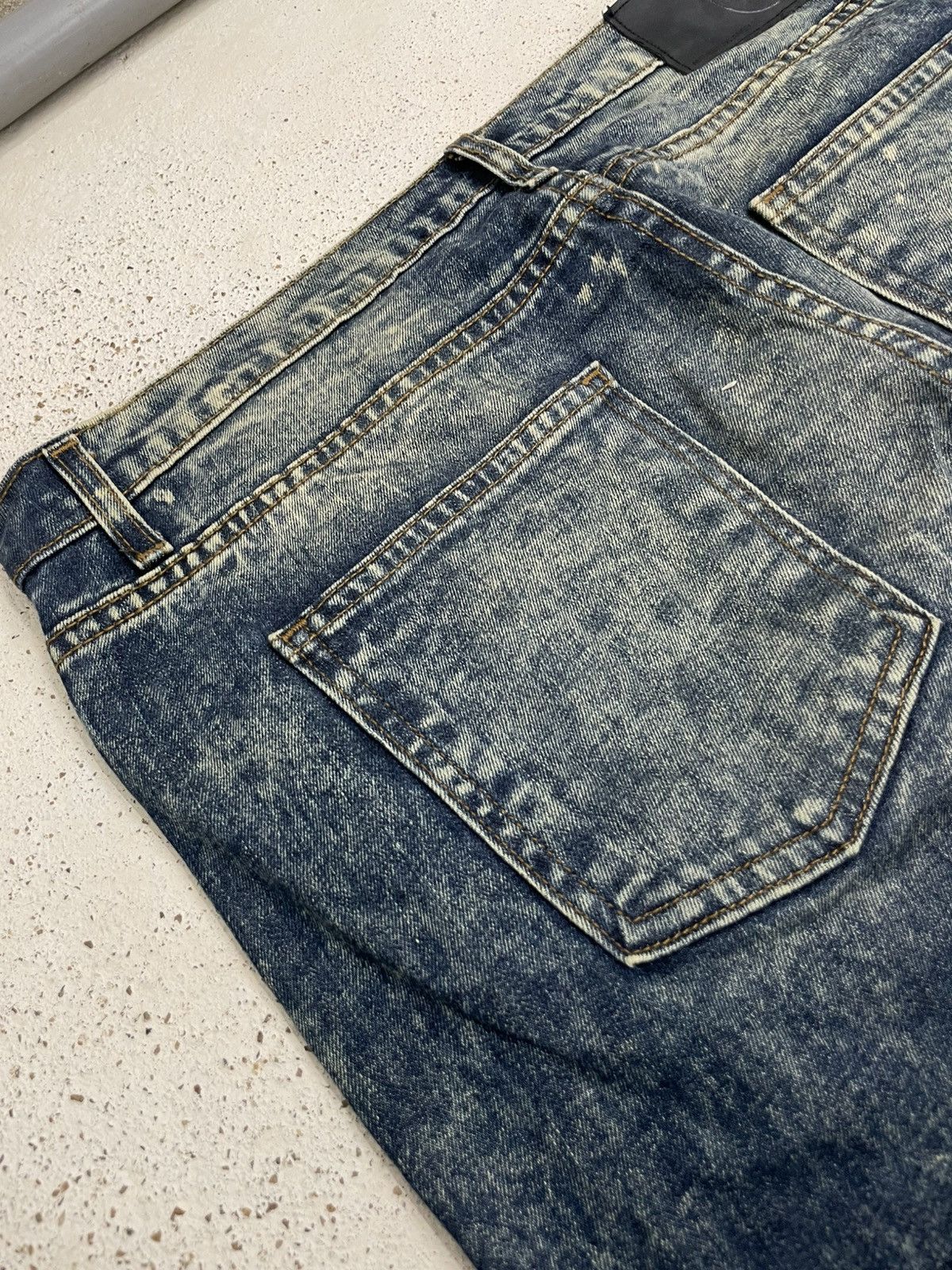 Other Rustic Dime Crazy Mudwash Distressed Biker Style Denim Pants Size US 34 / EU 50 - 17 Thumbnail