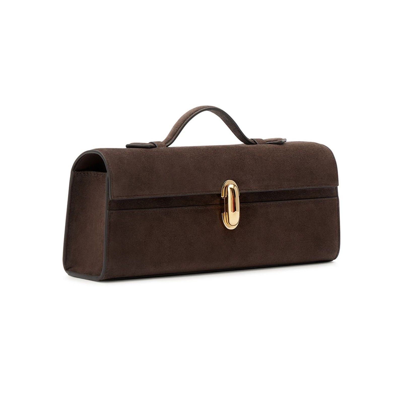 Savette SAVETTE Symmetry Slim Coffee Suede Clutch Bag New & Authenti Size ONE SIZE - 3 Thumbnail
