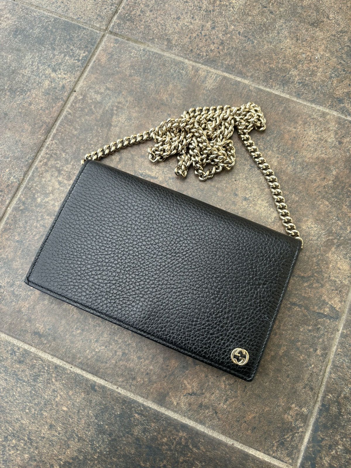 Gucci RARE! Gucci Chain Gg Mini with Detachable Strap Leather Bag Size ONE SIZE - 1 Thumbnail