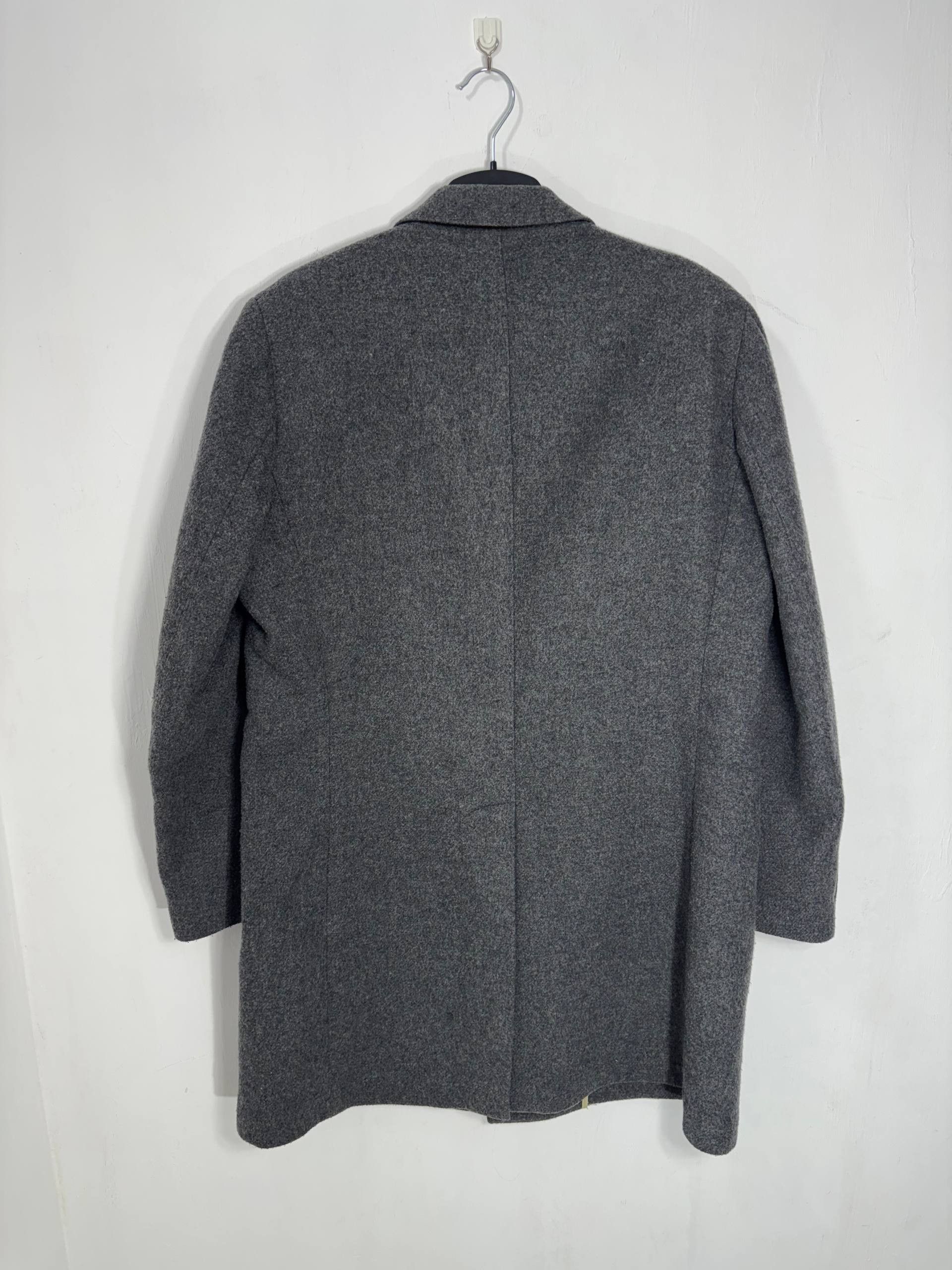 Vintage Angelico Collezione Wool Overcoat Half-Lined Gray Italy Size US L / EU 52-54 / 3 - 6 Thumbnail