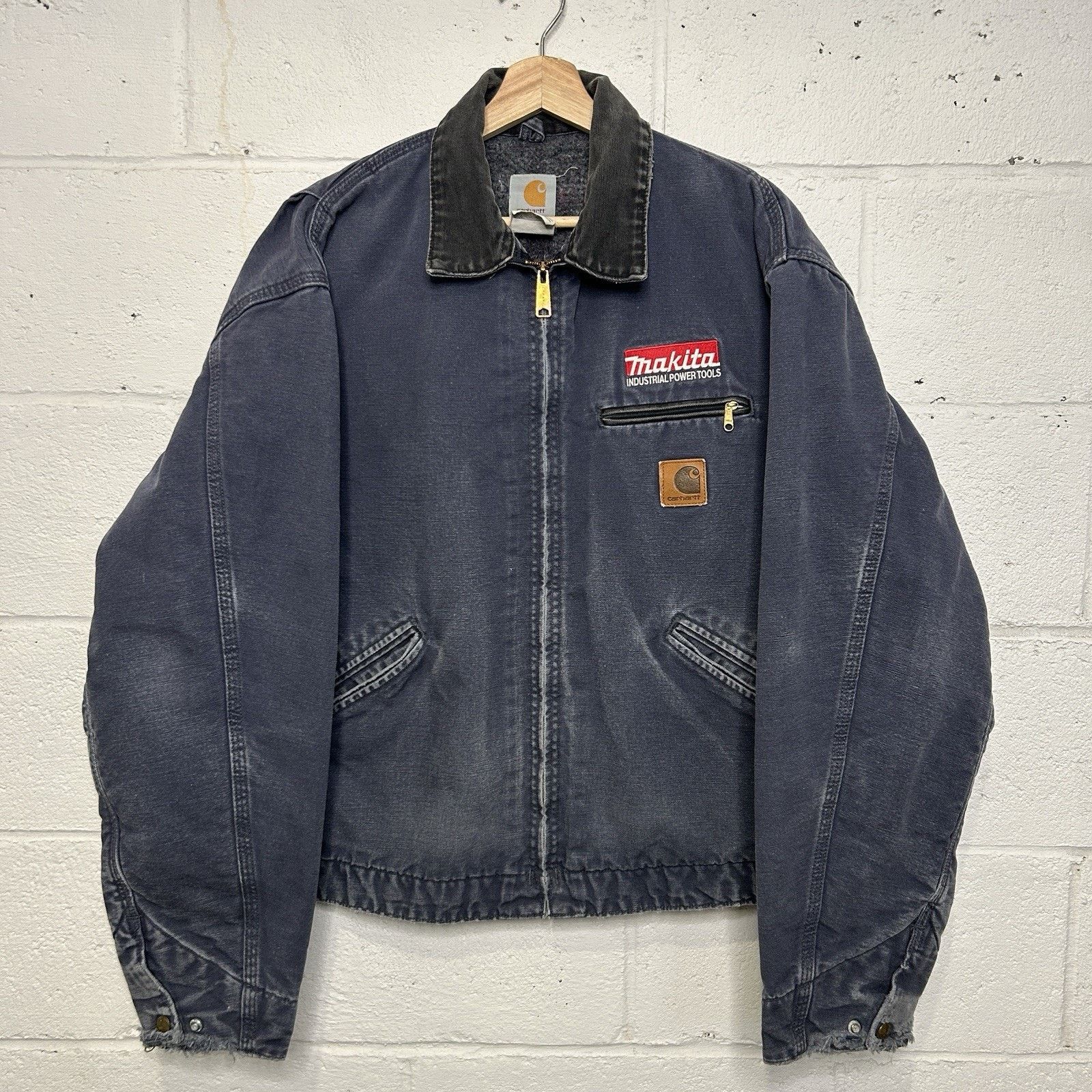 Carhartt Vintage Carhartt Blanket-Lined Detroit Jacket “Petrol” J64 Size US XL / EU 56 / 4 - 1 Thumbnail