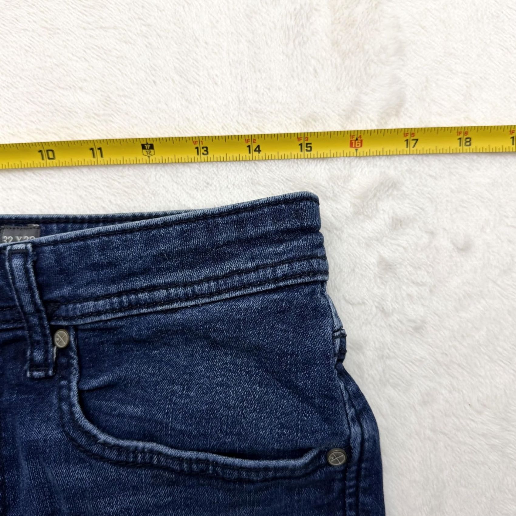 Vintage Departwest Jeans Slim 30x32 Blue Trouper Distressed Stretch Denim Dark Wash Mens Jeans 30 Regular 32Inseam Size US 30 / EU 46 - 3 Thumbnail