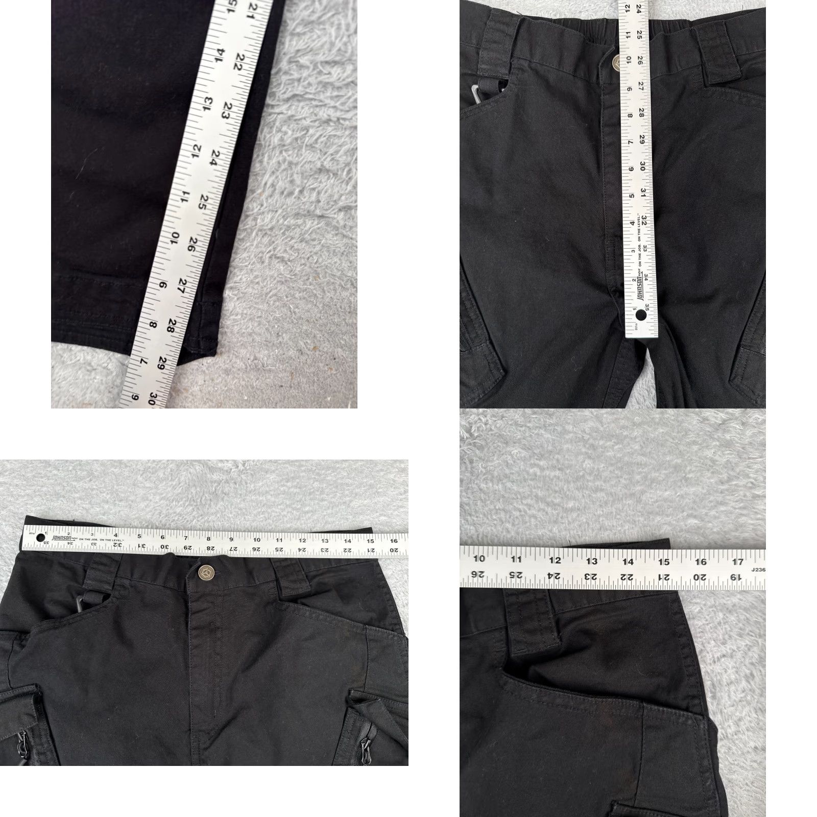 Vintage S. Archon Tactical Pants Mens Medium Black Rip-stop Cotton Blend Cargo 34x29 Size US 31 - 8 Thumbnail