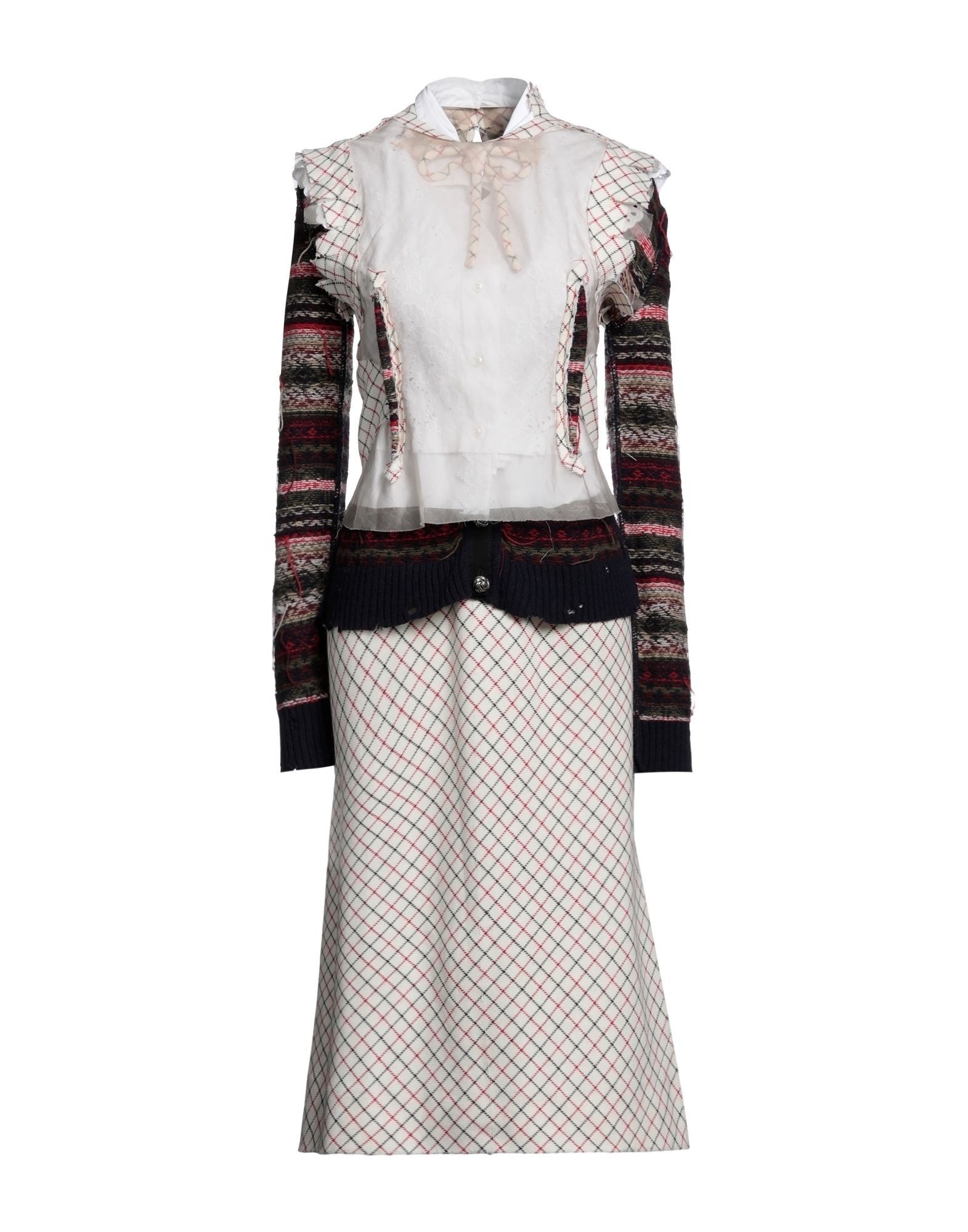 image of Maison Margiela O1W1Db11223 Midi Dress In Multicolor, Women's (Size Small)