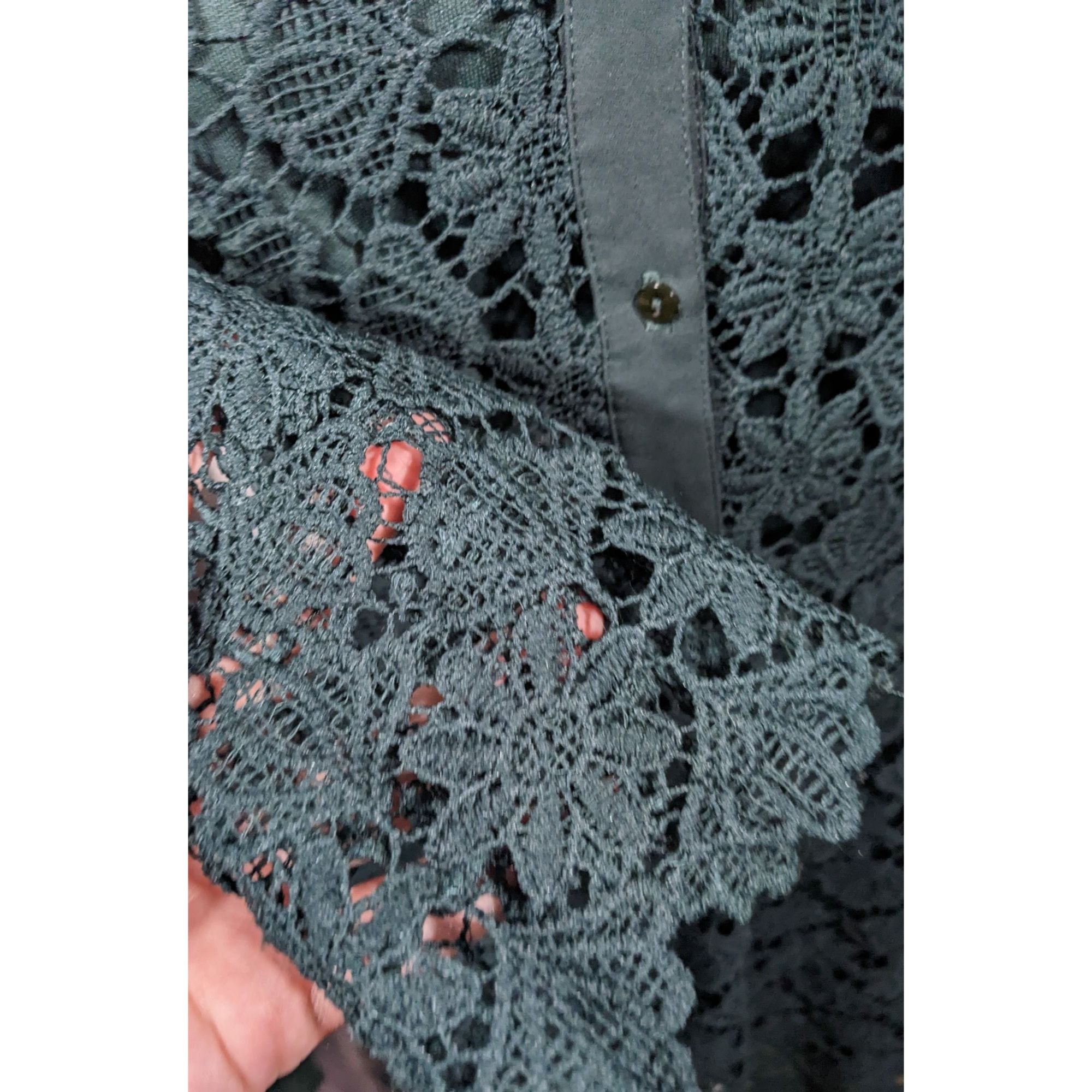 Zara Zara Basic Collection Gothic Black Floral Overlay Dress Size Size M / US 6-8 / IT 42-44 - 12 Thumbnail
