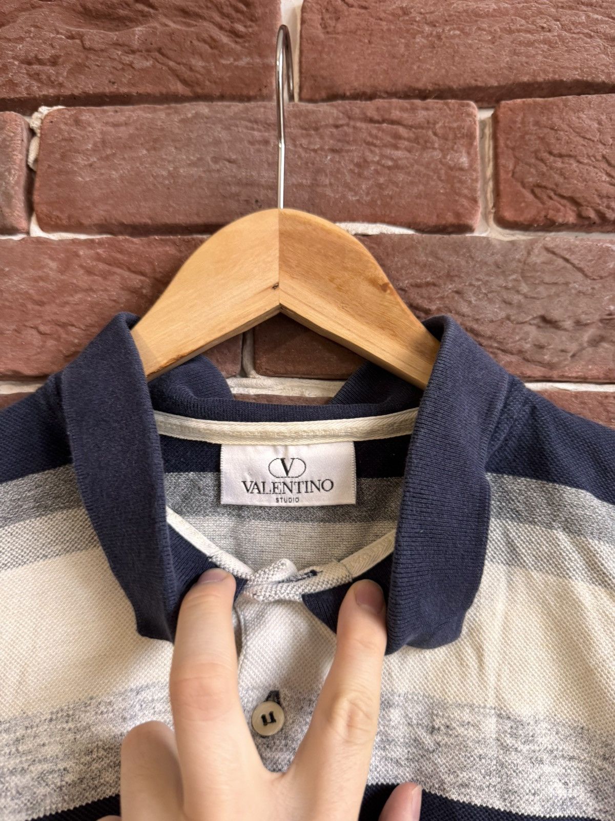 Valentino Valentino studio Vintage Polo T-shirt Logo Hype grey Size US XL / EU 56 / 4 - 5 Thumbnail
