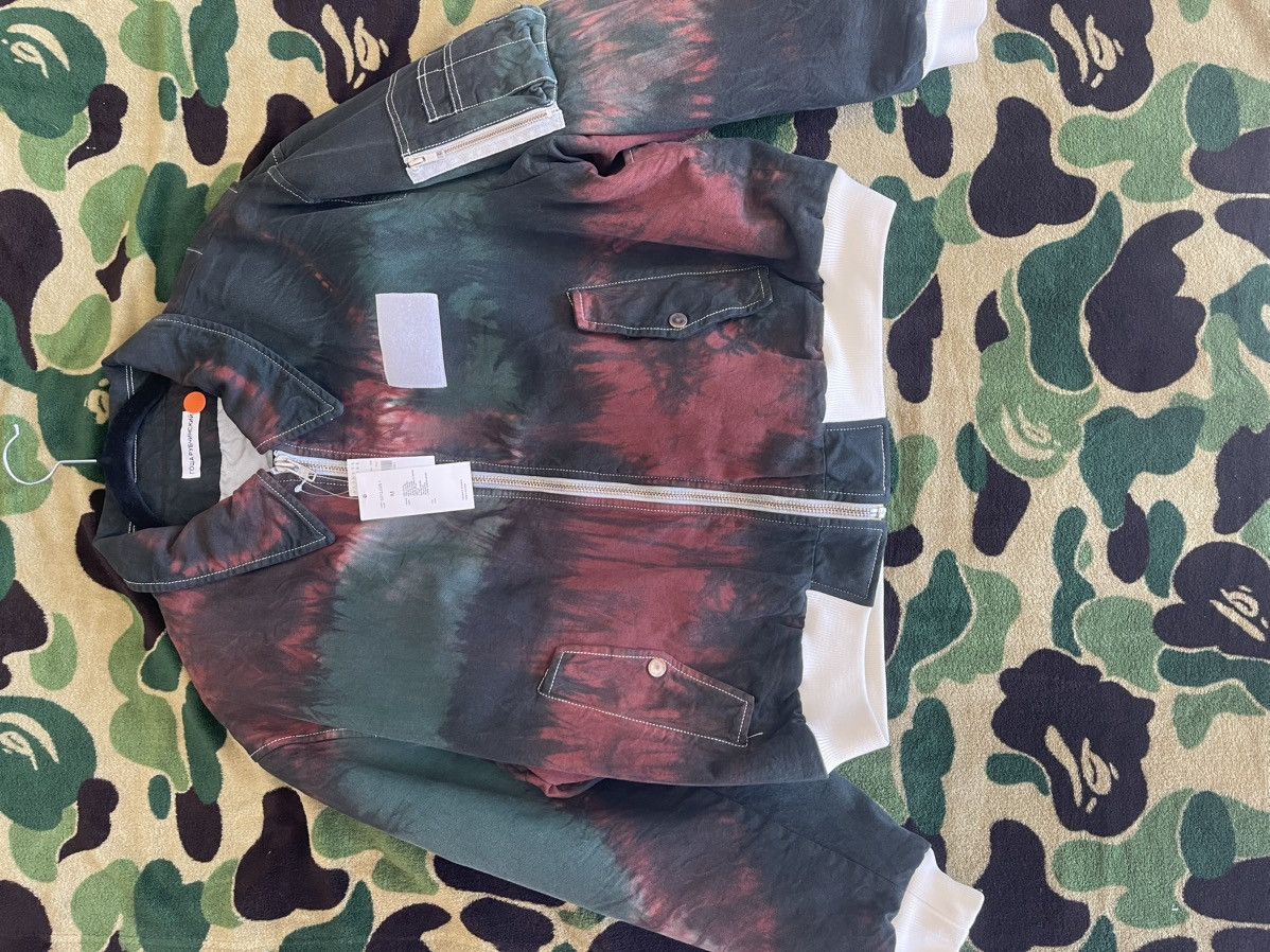 Gosha Rubchinskiy Gosha Rubchinskiy Tie Dye Bomber Jacket - Green/burgundy Size US M / EU 48-50 / 2 - 1 Thumbnail