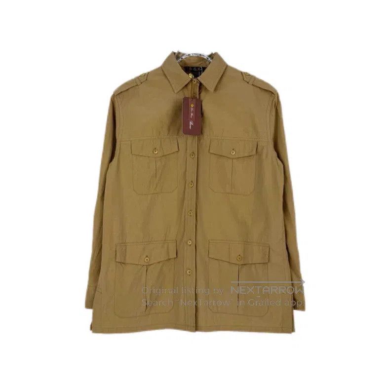 Loro Piana Loro Piana Khaki Shoulder Badge Shirt Size S / US 4 / IT 40 - 1 Thumbnail