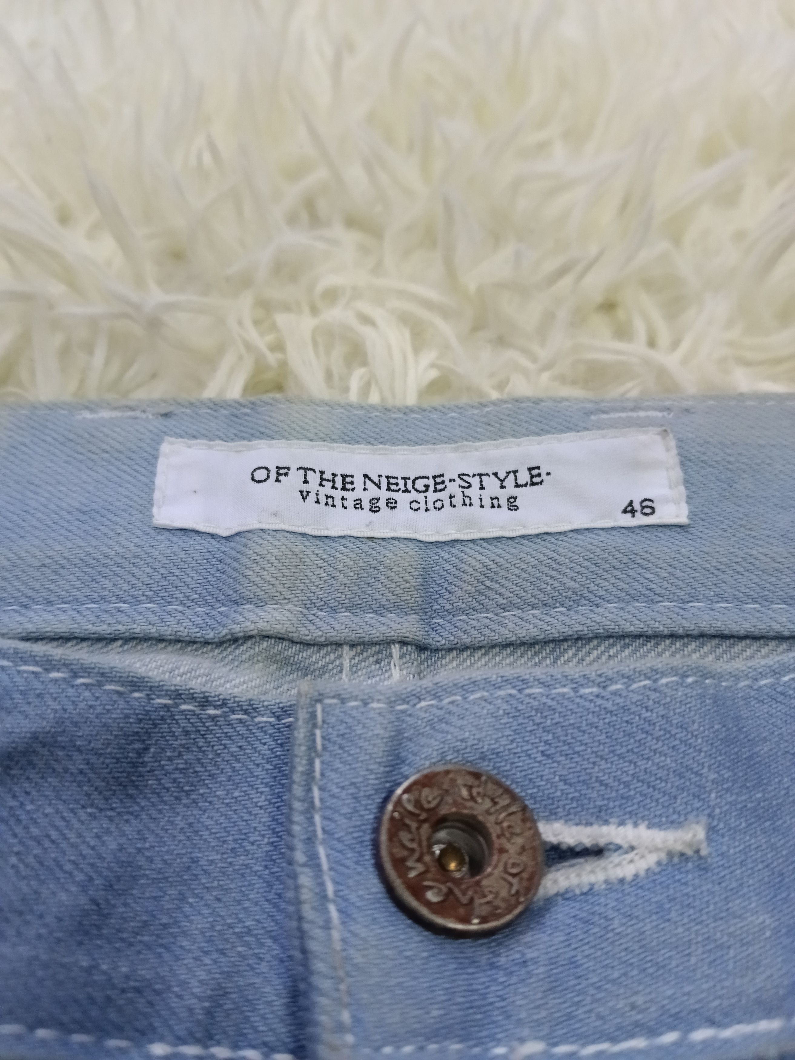 Japanese Brand FLARED🔥DiSTRESSED LIGHT BLUE MADE IN JAPAN OF THE NIEGE Size US 33 - 6 Thumbnail