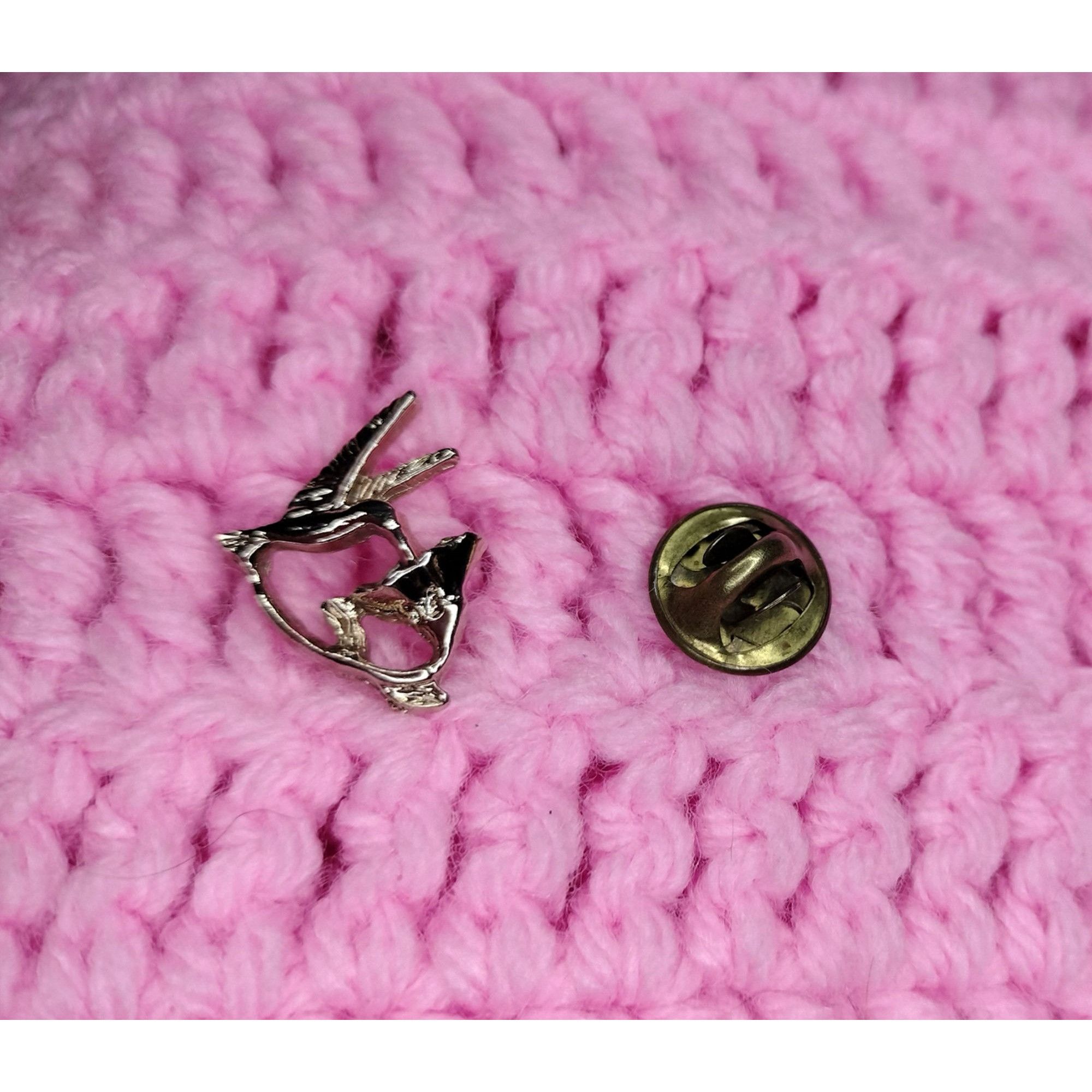 Vintage Ballou Regd Vintage Hummingbird Flower Lapel Pin Brooch Bird Size ONE SIZE - 9 Thumbnail