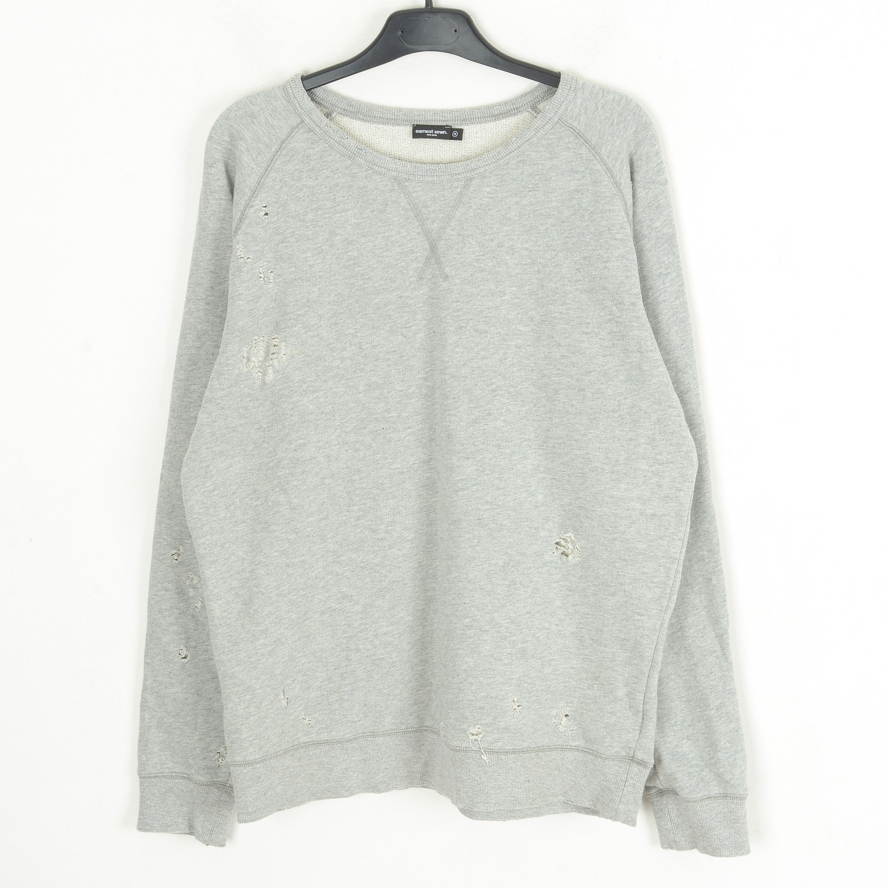 Earnest Sewn Ross Ripped Sweatshirt Men Jumper Pullover Sweater Torn Top Size US M / EU 48-50 / 2 - 1 Thumbnail