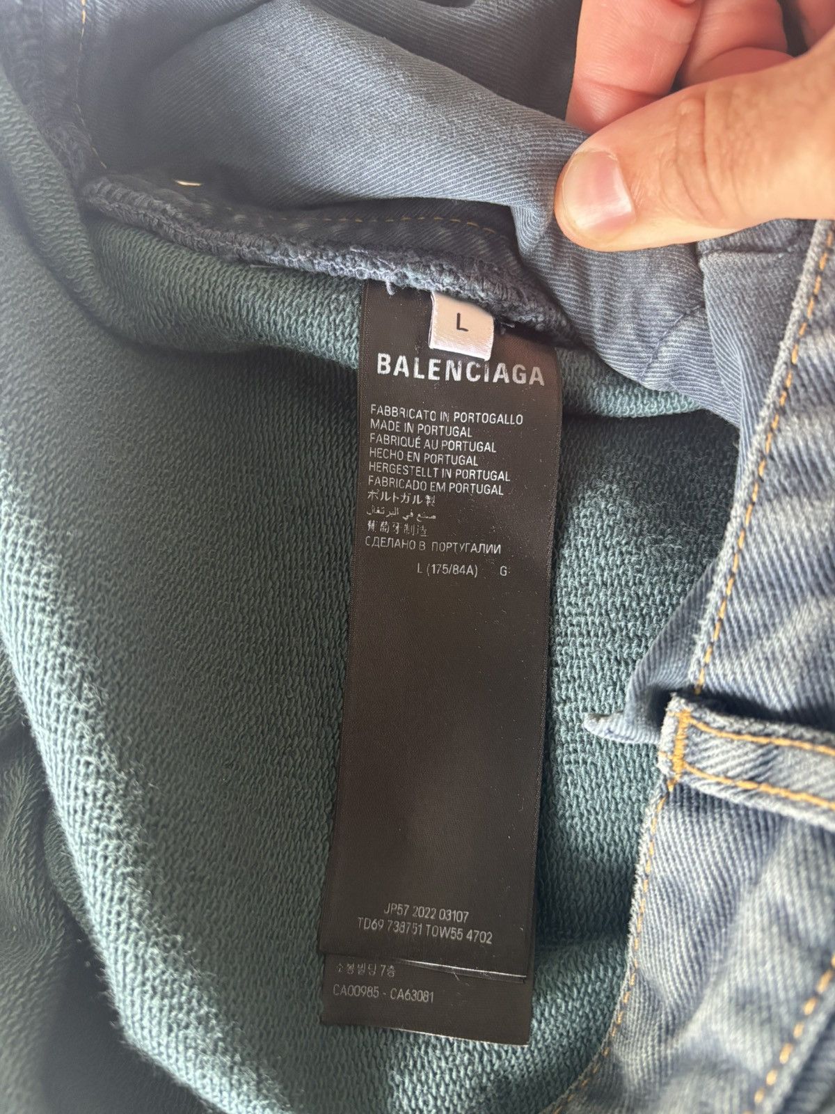 Balenciaga BALENCIAGA HYBRID DENIM PANT Size US 36 / EU 52 - 12 Thumbnail