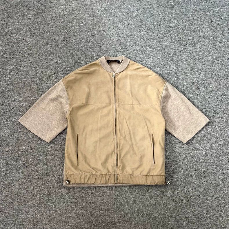 Louis Vuitton Louis Vuitton Khaki parquet short sleeve zipper jacket 2505 Size US M / EU 48-50 / 2 - 1 Thumbnail