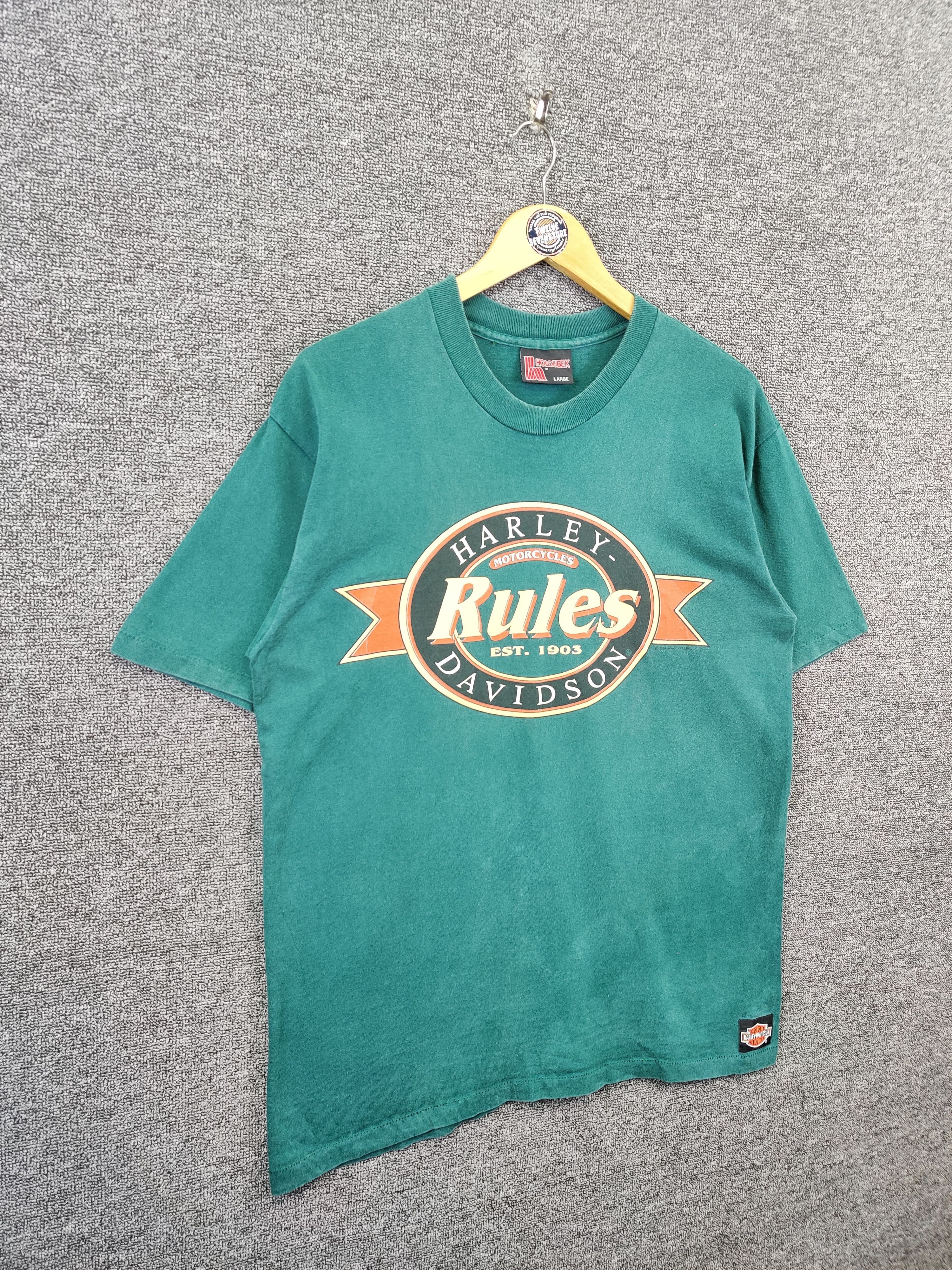 Harley Davidson Vintage 90s Harley Davidson Augusta North Country Tshirt Size US L / EU 52-54 / 3 - 5 Thumbnail