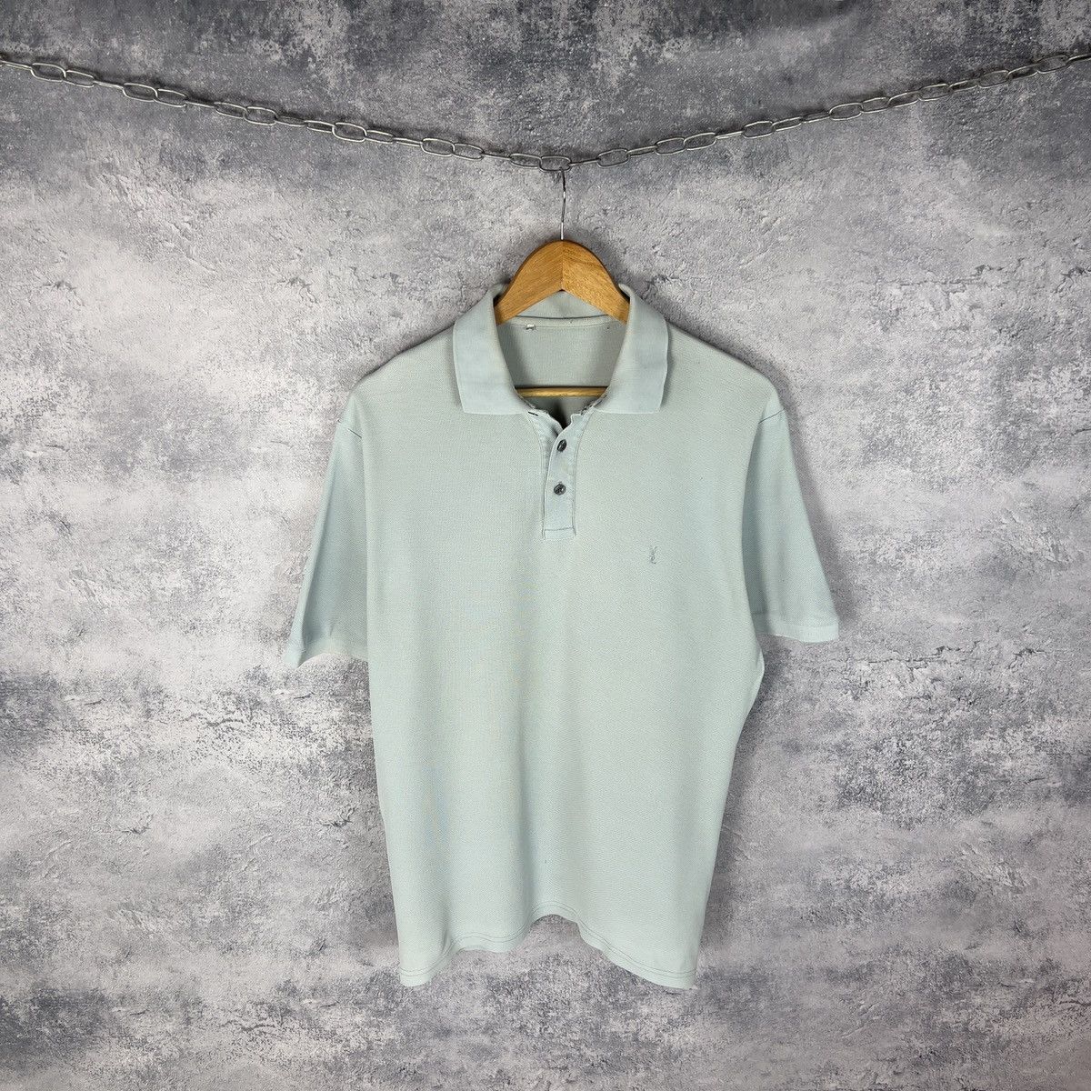 Yves Saint Laurent Polo Shirt Men's Size M-L Blue