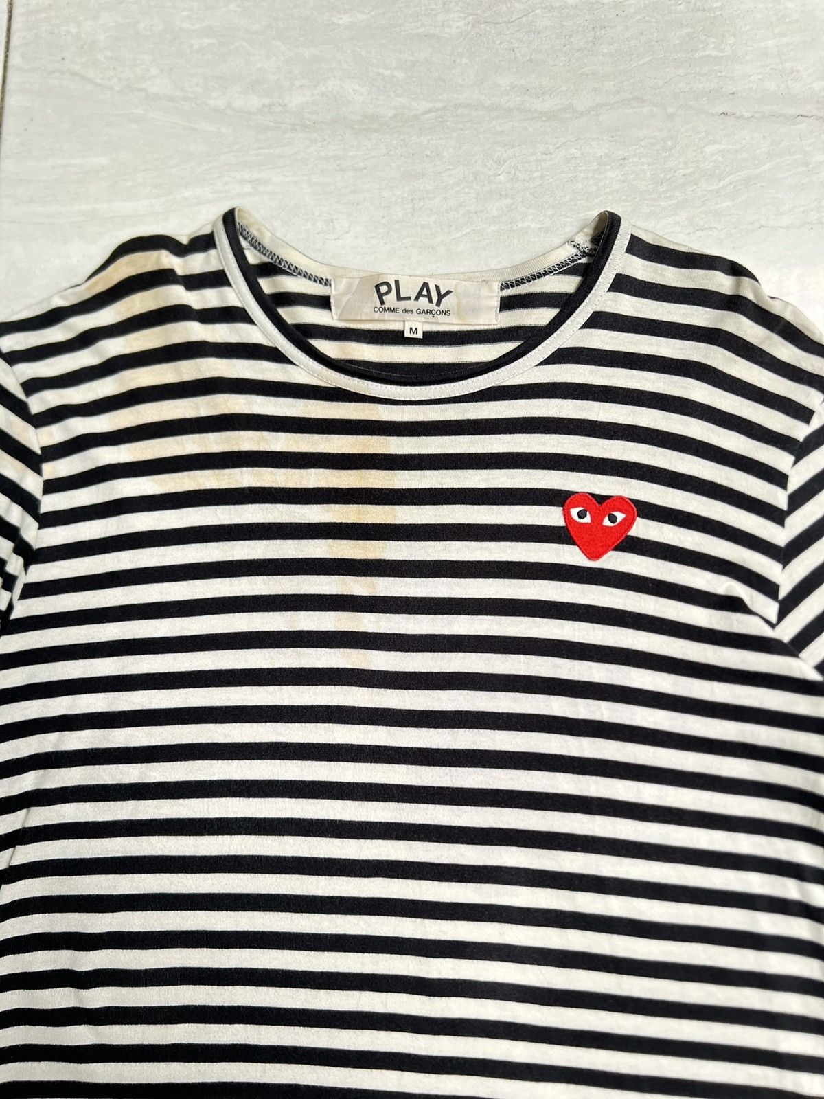 Comme des Garcons Comme Des Garcons Play Striped T-shirt Size US S / EU 44-46 / 1 - 8 Thumbnail