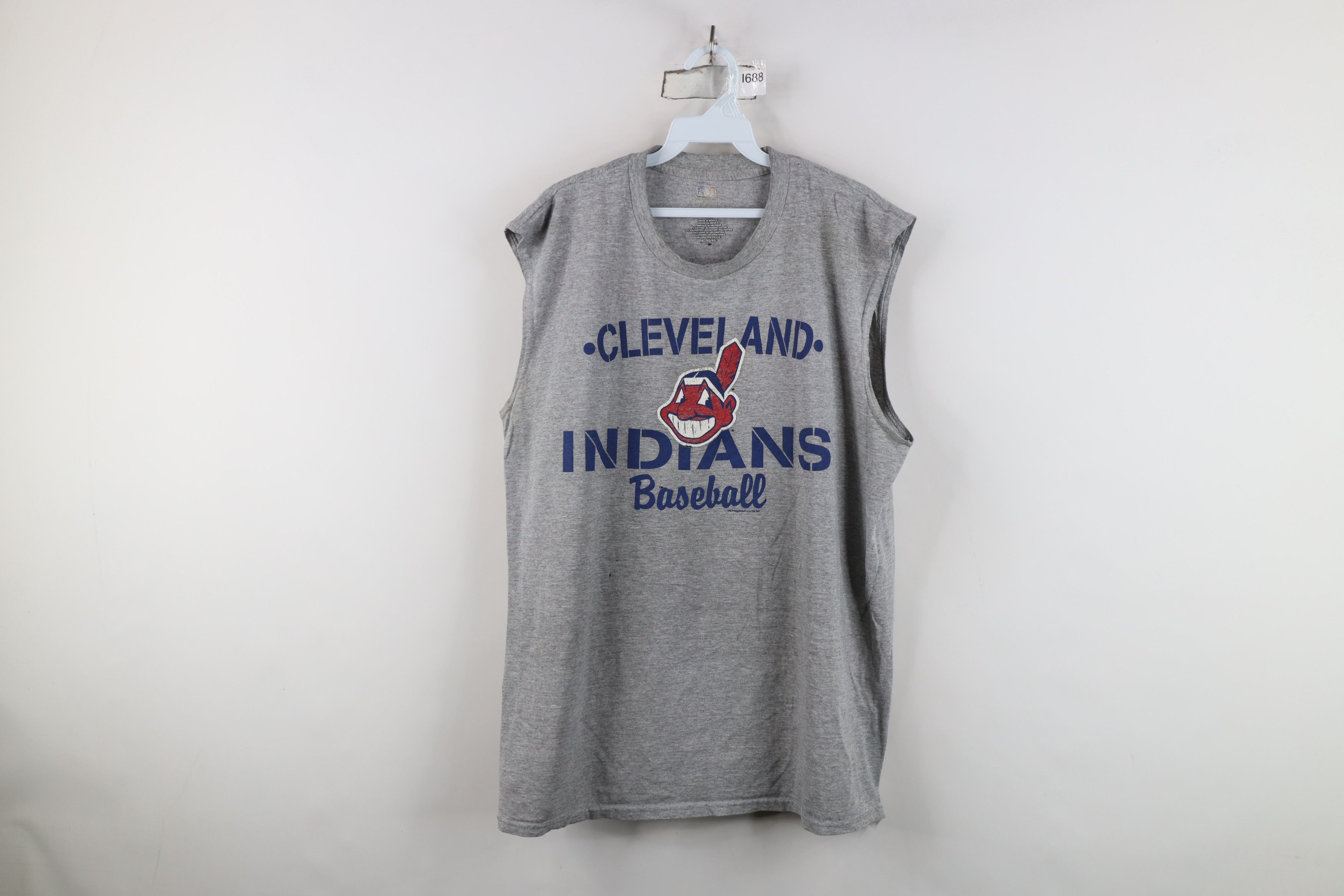 Vintage Vintage Y2K Cleveland Indians Baseball Muscle T-Shirt Size US XL / EU 56 / 4 - 1 Thumbnail