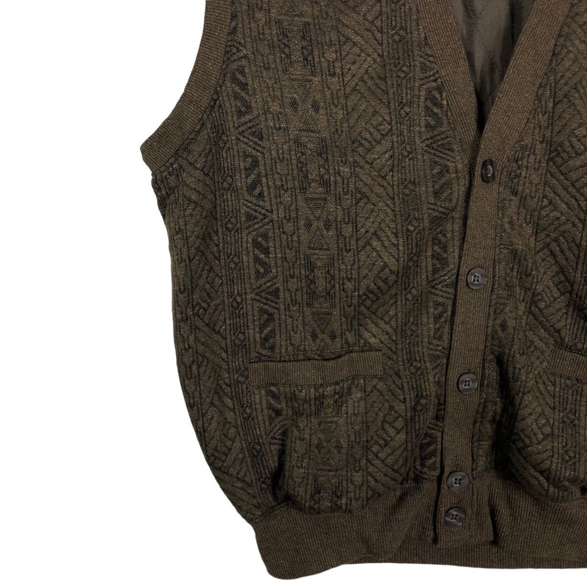Japanese Brand 🔥90’s Navajo Aztec Design Vest Knit Gianni Valentino Italy Size US M / EU 48-50 / 2 - 4 Thumbnail