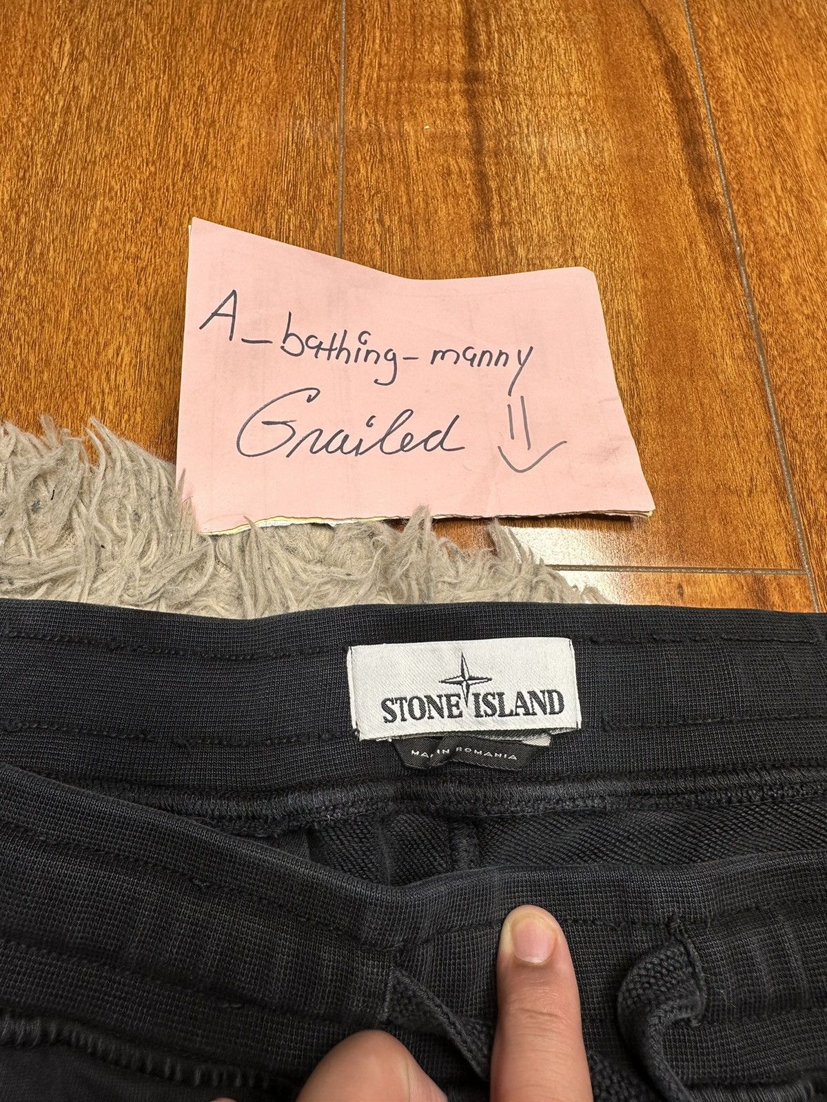 Stone Island Stone Island Sweatpants (Black/Large) Size US 34 / EU 50 - 3 Thumbnail