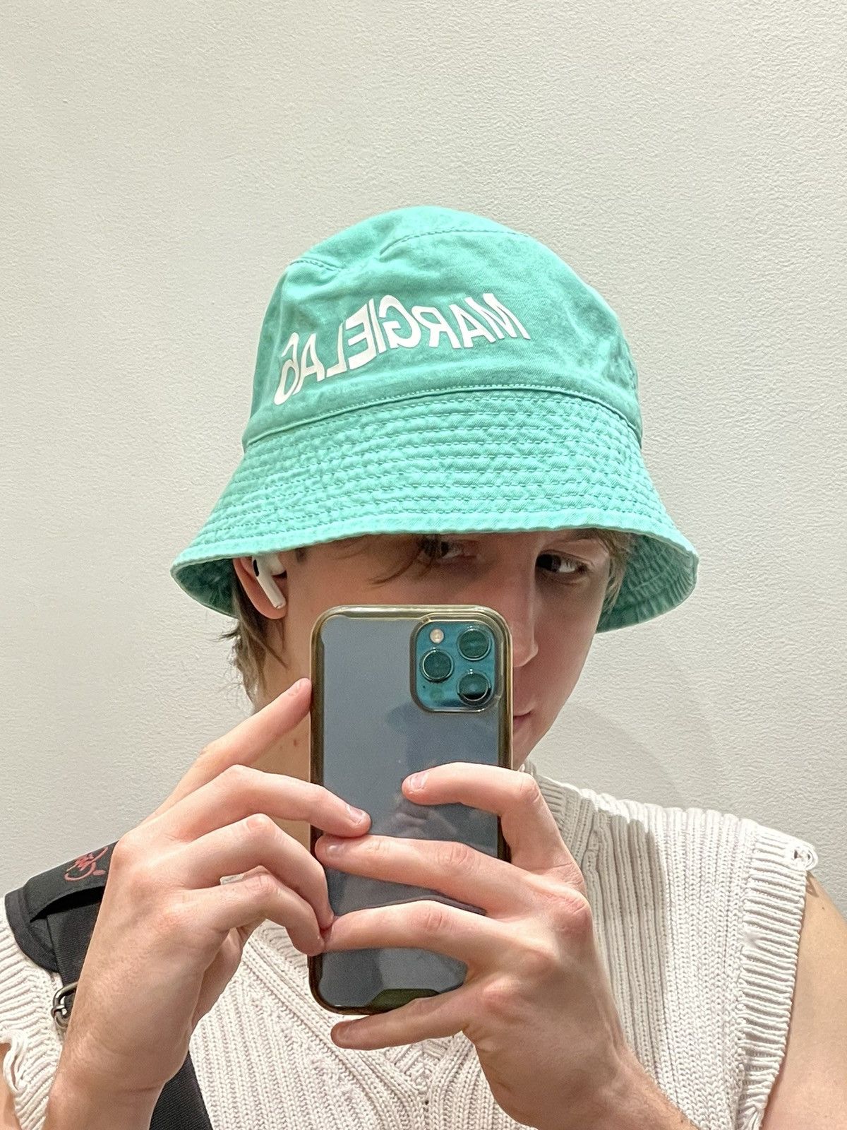 Maison Margiela !DS! SS23 Maison Margiela "Margiela" Logo Green Panama Size ONE SIZE - 3 Thumbnail