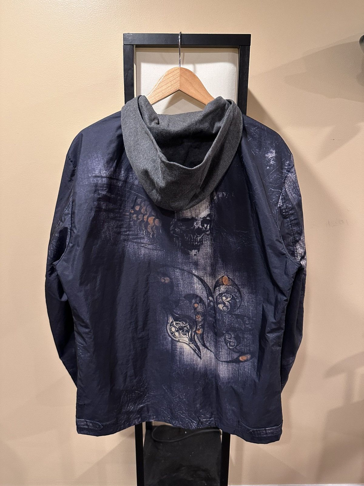Robert Graham × Vintage Robert Graham Skull / Skeleton Black Windbreaker Zip Jacket Size US XL / EU 56 / 4 - 2 Thumbnail