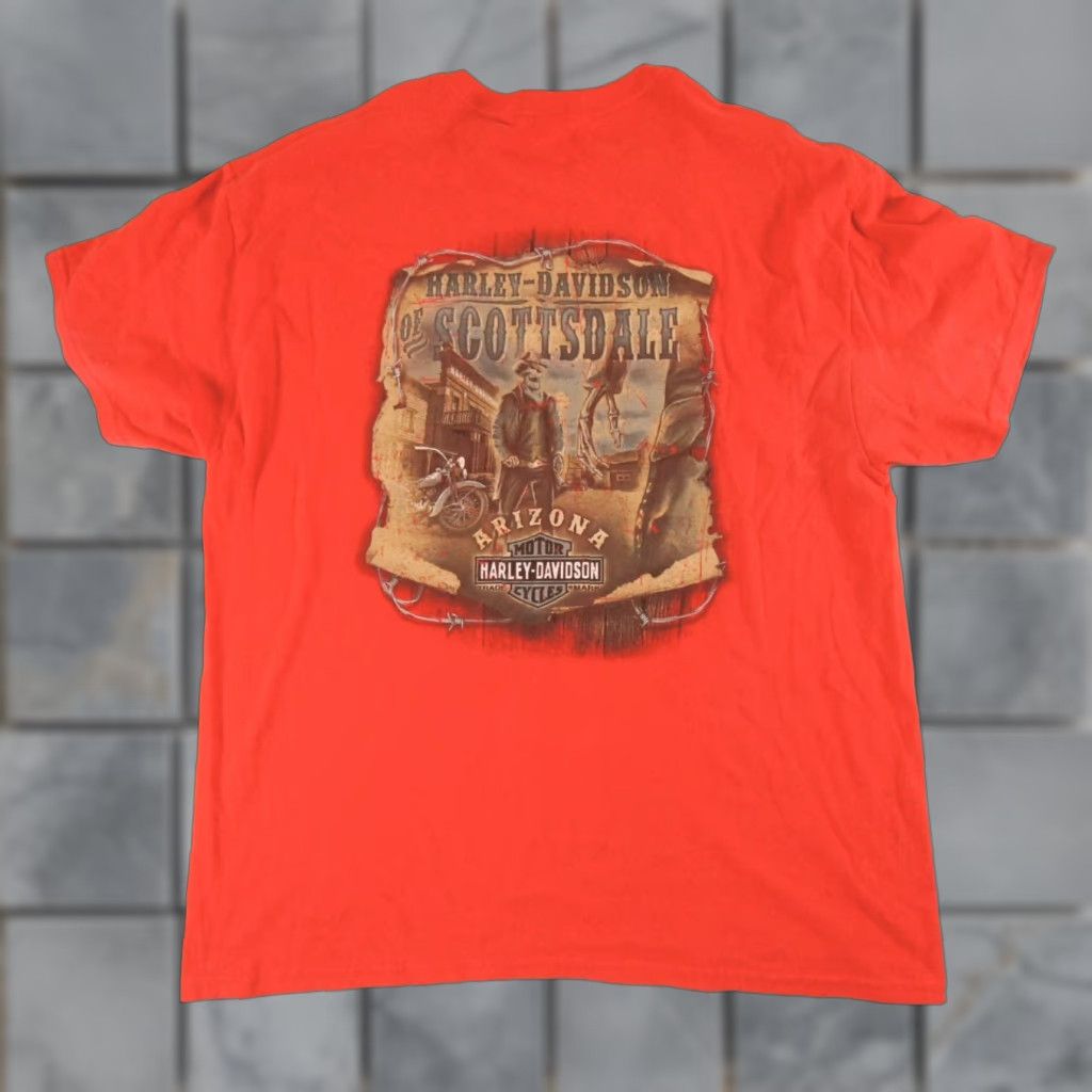 Harley Davidson Harley Davidson Shirt Mens XL Red Short Sleeve Motorcycle Tee Scottsdale Arizona Size US XL / EU 56 / 4 - 1 Thumbnail