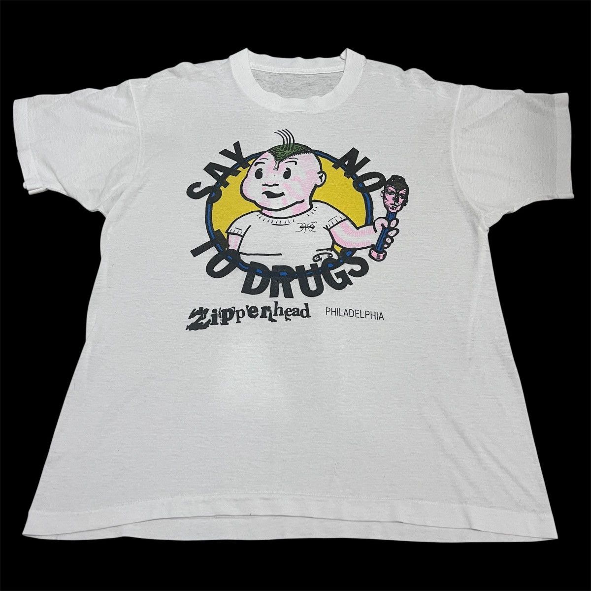 Vintage Rare Vintage 80s90s Zipperhead Say No to Drugs Graphic Punk Size US M / EU 48-50 / 2 - 2 Thumbnail