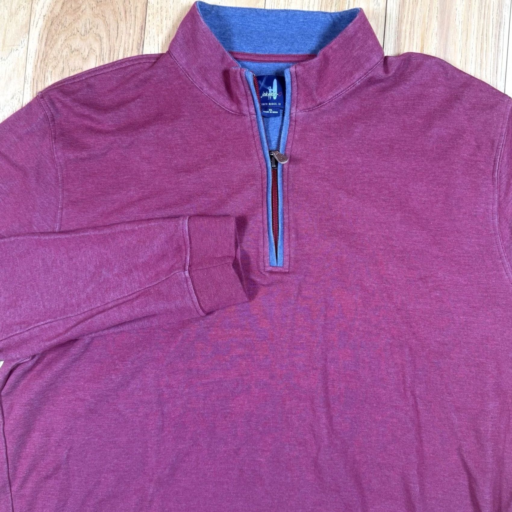 johnnie-O johnnie-O Quarter Zip Men’s XL Red Performance Golf Size US XL / EU 56 / 4 - 3 Thumbnail