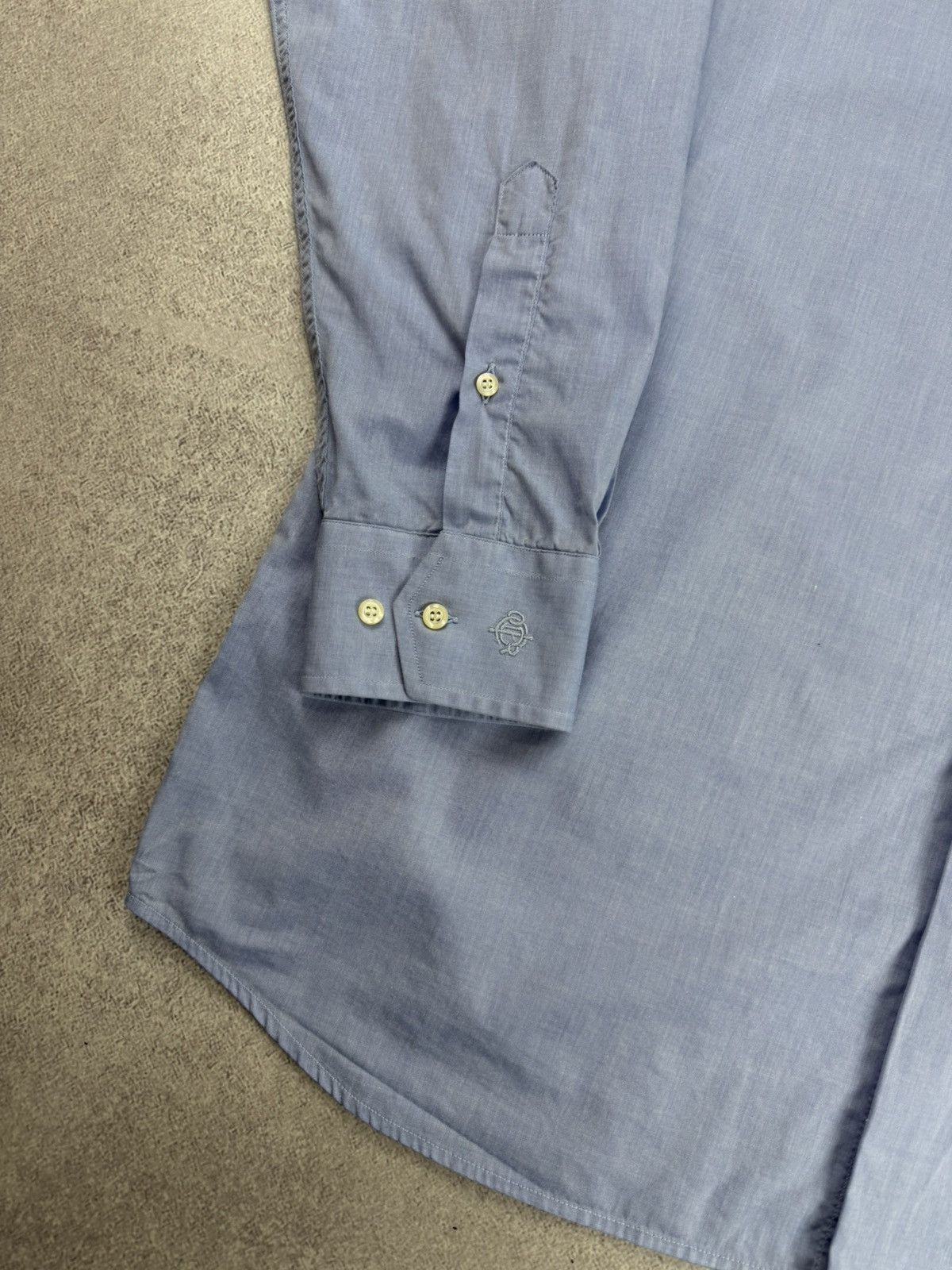 Dior Christian Dior Cotton Long Sleeve Shirt Blue Size 17 43-5 Size US XXL / EU 58 / 5 - 3 Thumbnail