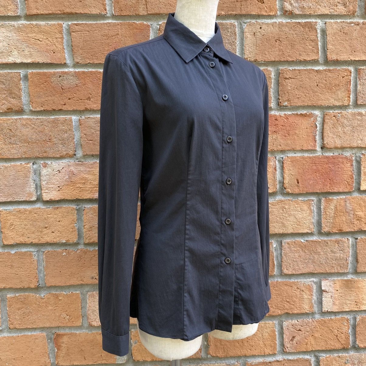 Prada Prada Elegant Black Fitted Long-Sleeve Shirt Size XS / US 0-2 / IT 36-38 - 3 Thumbnail