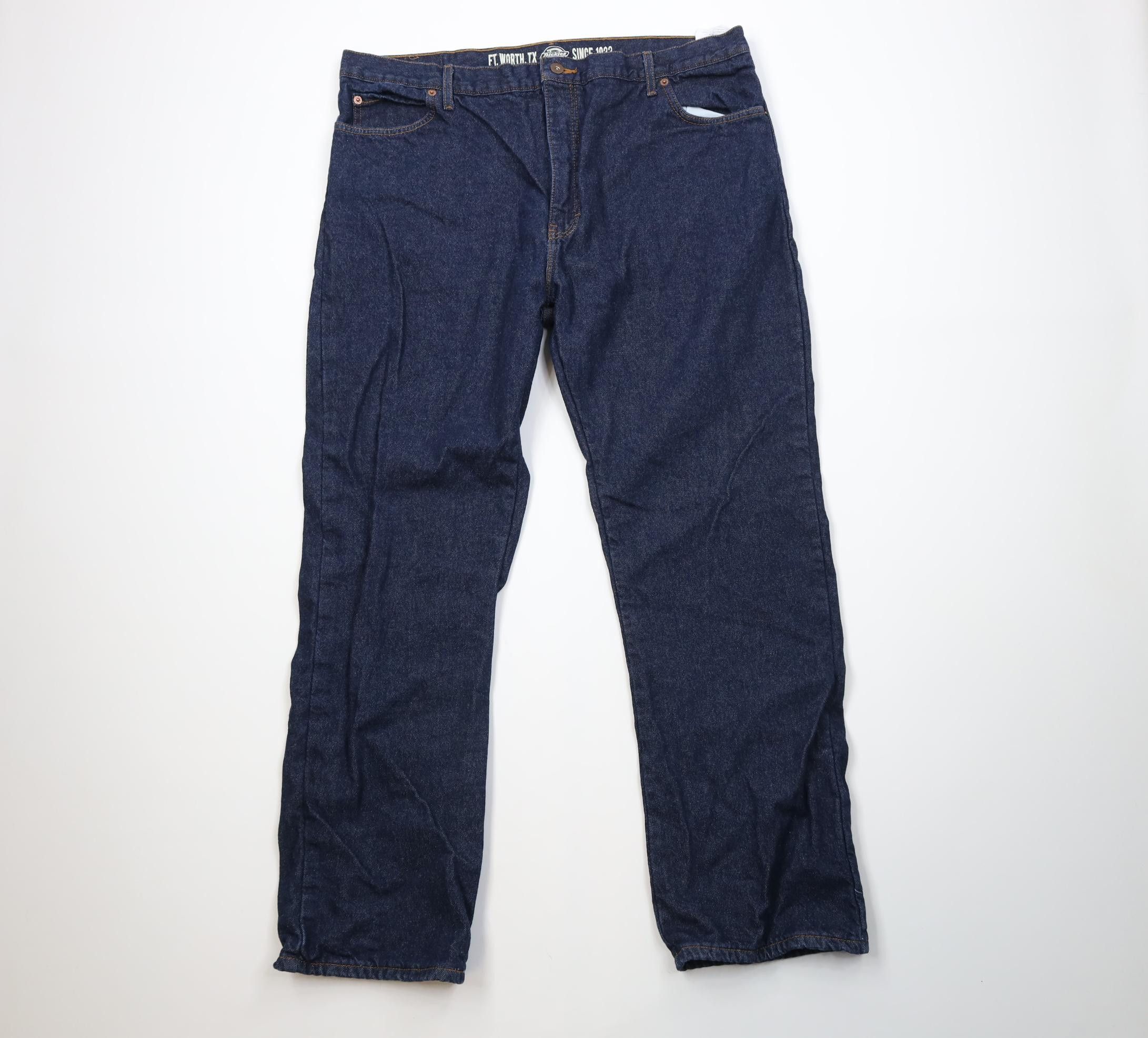 Dickies Vintage Y2K Dickies Fit Flannel Lined Wide Leg Denim Jeans Size US 40 / EU 56 - 2 Thumbnail