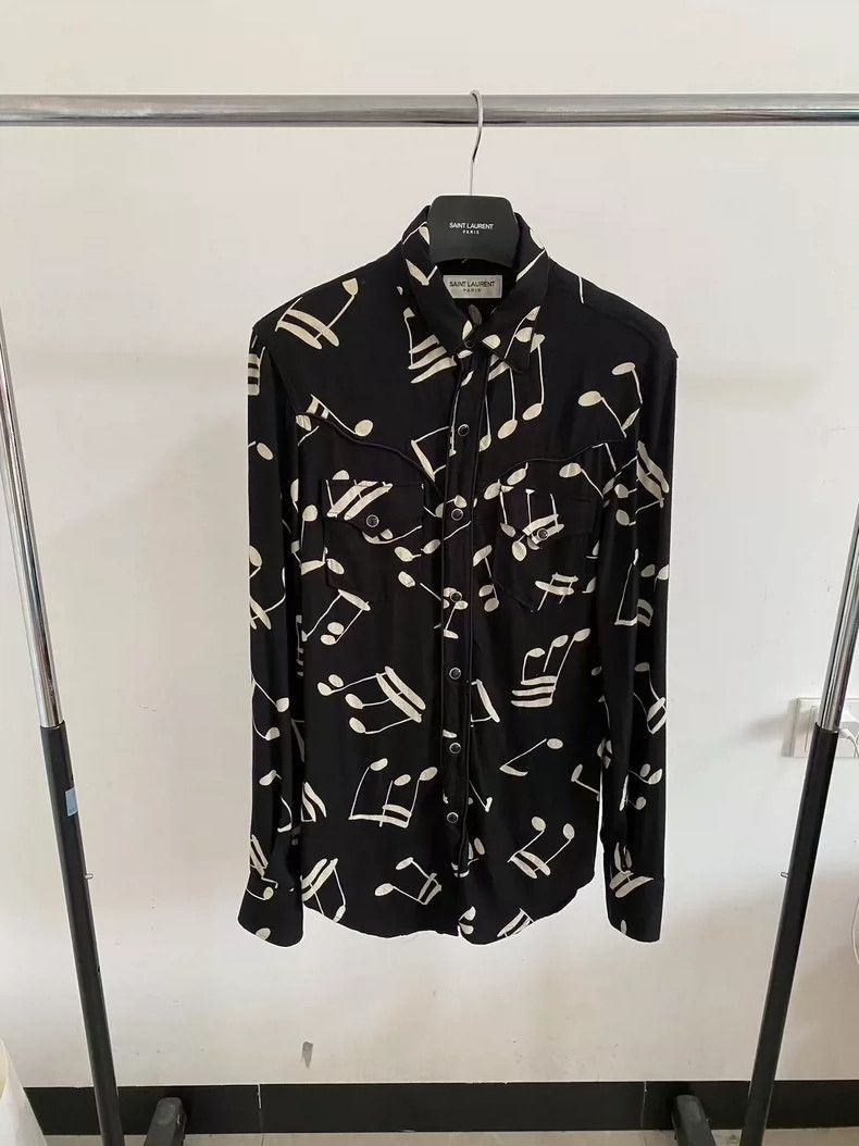Saint Laurent Paris Saint Laurent Paris16FW Court Note Shirt 2504-Nextarrow Size US XS / EU 42 / 0 - 1 Thumbnail