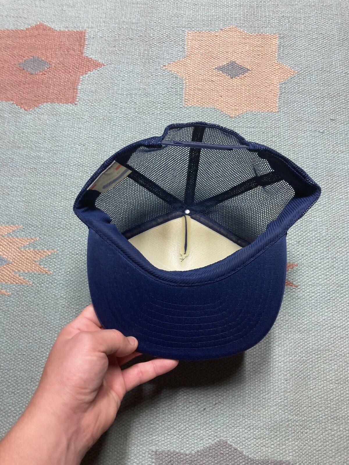 Vintage VTG trucker hat mesh evans equipment logo blue SnapBack Size ONE SIZE - 5 Thumbnail