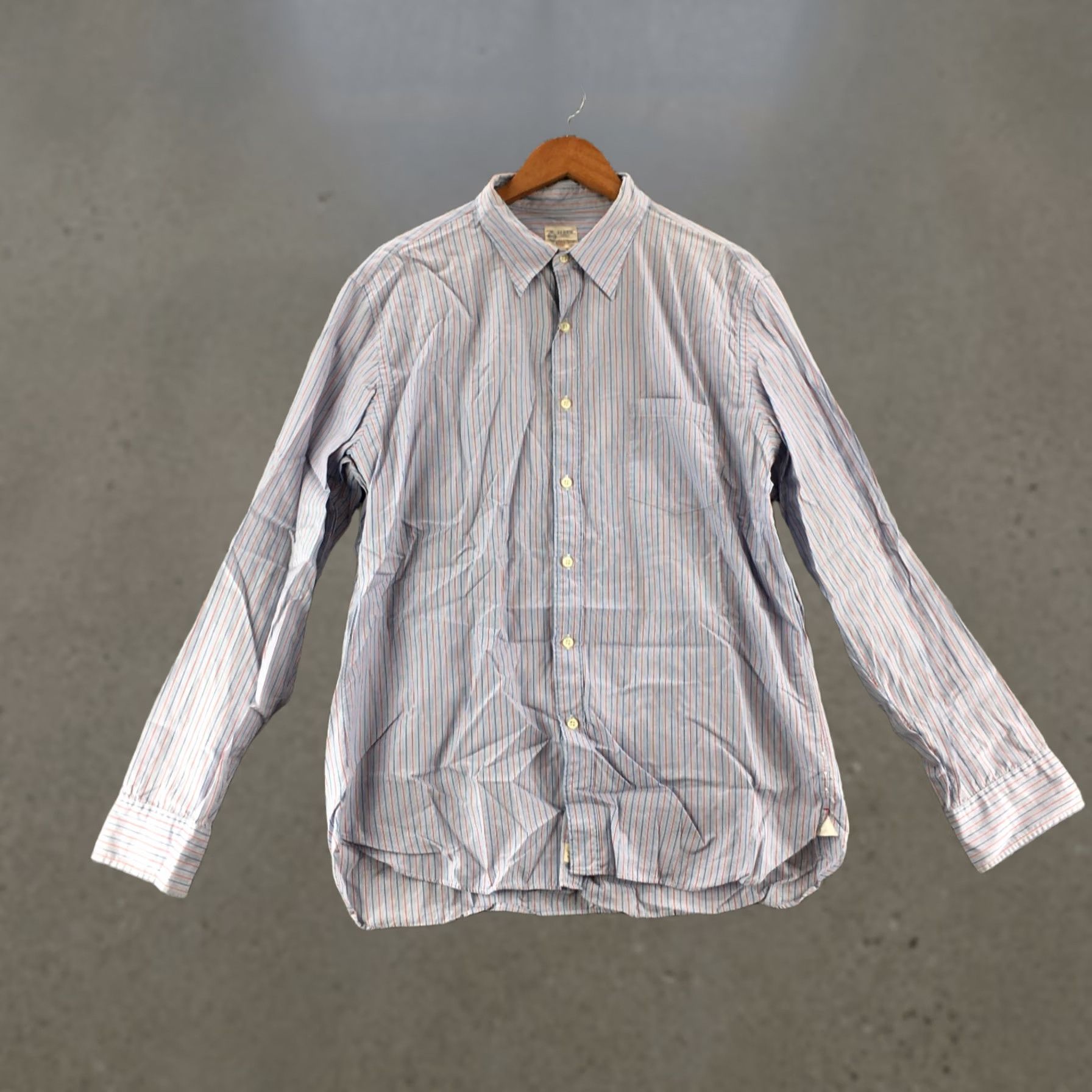 J.Crew J.Crew Button Up Shirt Mens XL Blue Striped Long Sleeve Collared Casual Size US XL / EU 56 / 4 - 1 Thumbnail