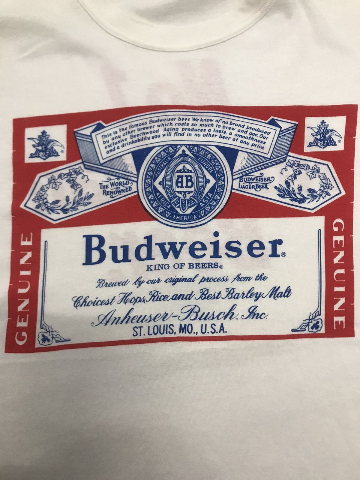 Budweiser × Japanese Brand × Vintage VINTAGE BUDWEISER BACK PRINT SHIRT Size US S / EU 44-46 / 1 - 4 Thumbnail