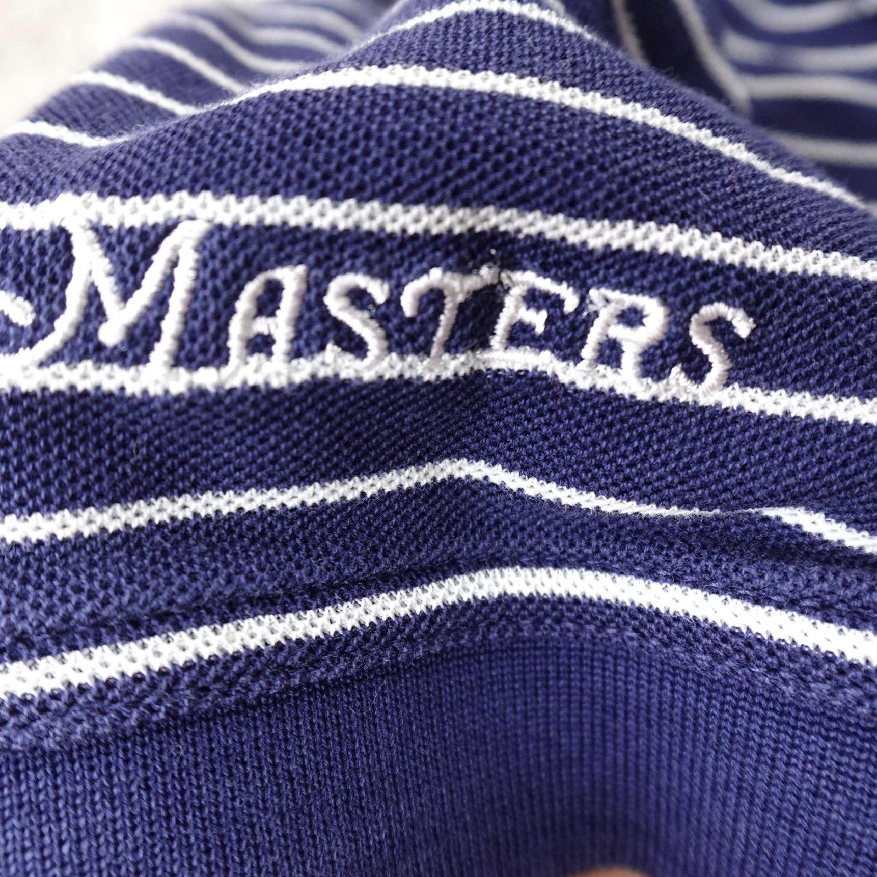 Vintage Masters Polo Shirt Mens L Blue White Stripe Pima Augusta National Golf Course Size US L / EU 52-54 / 3 - 7 Thumbnail