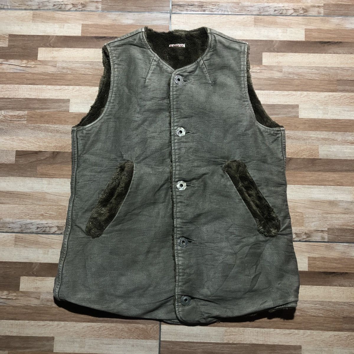KAPITAL Back Boat Vest Gilet Brown