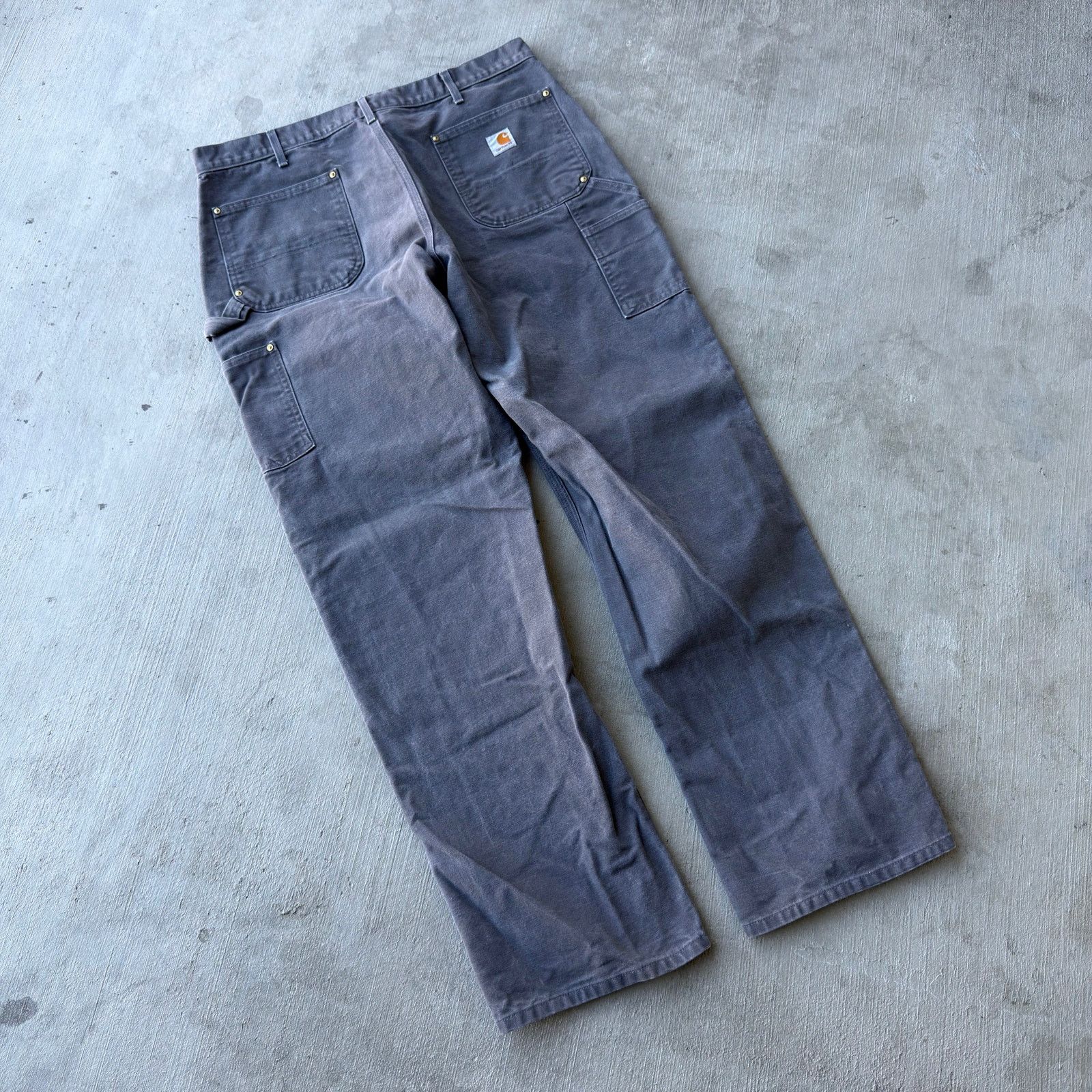 Carhartt × Vintage Vintage Y2K Carhartt gray double knee work carpenter pants Size US 37 - 5 Thumbnail