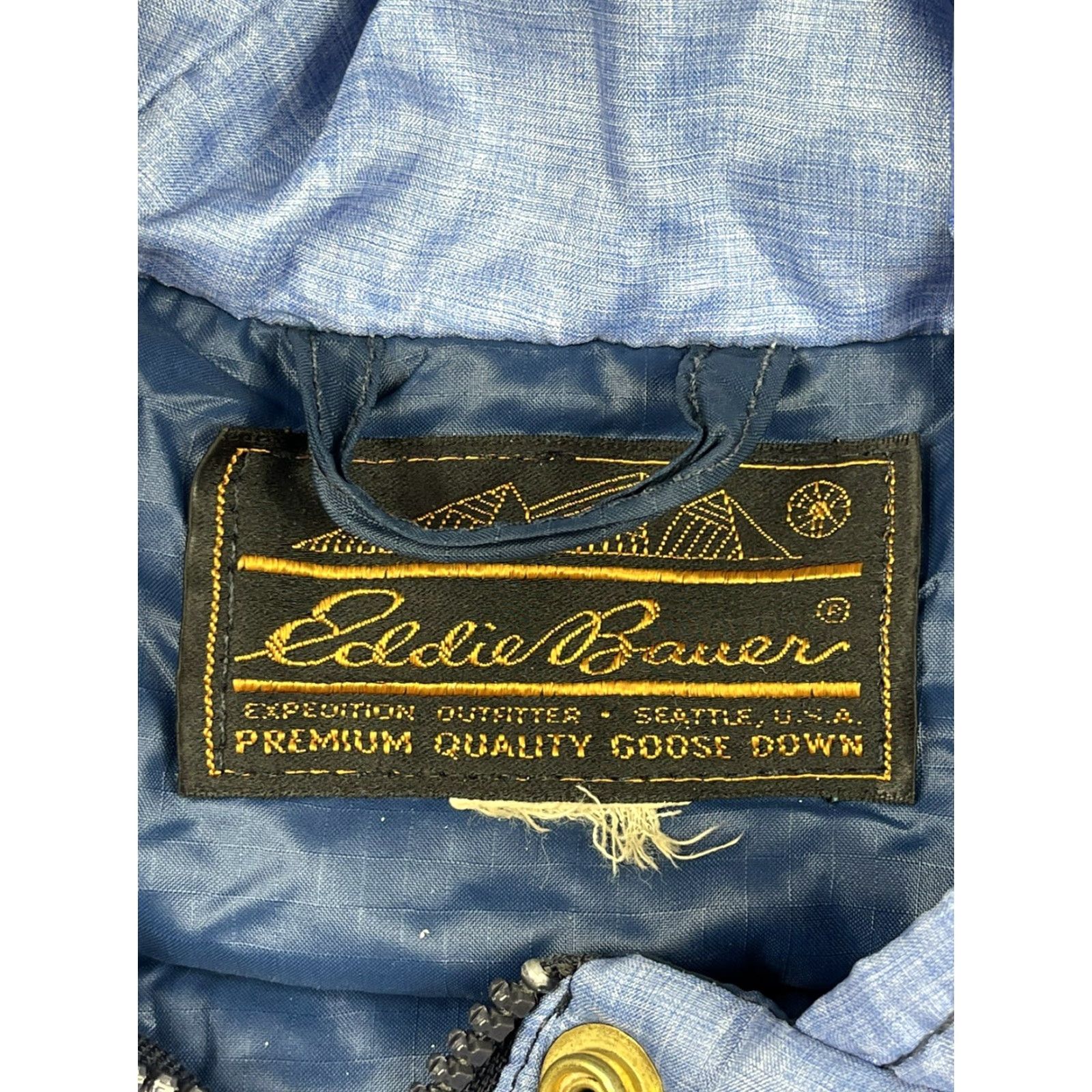 Eddie Bauer VINTAGE Eddie Bauer Down Parka Jacket Coat - Women's L Blue, Hooded Winter Coat, Waist Cinch, Cuff Snaps, Outdoor Apparel - Mens? Womens Size L / US 10 / IT 46 - 2 Thumbnail