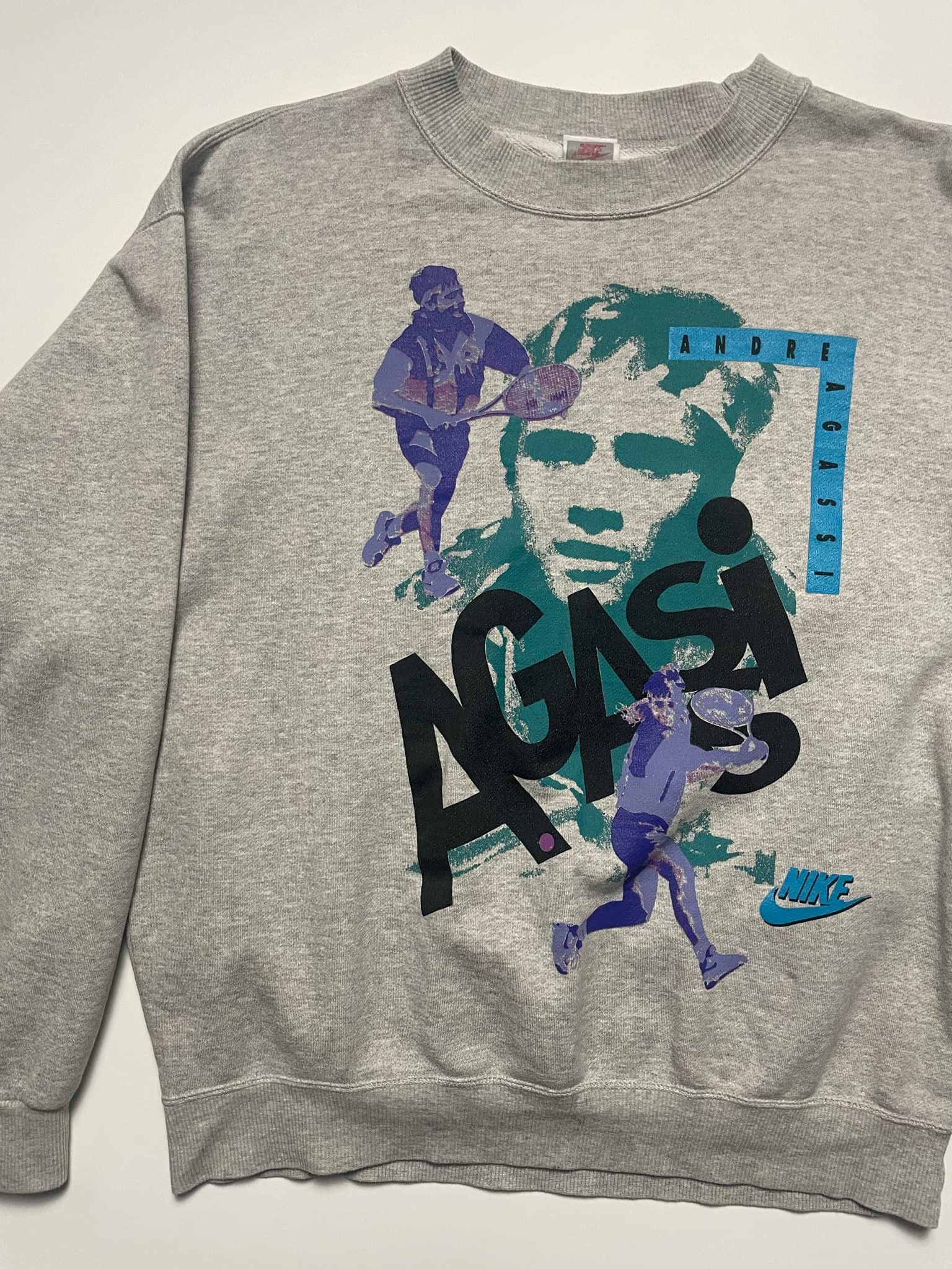Vintage Vintage Nike Andre Agassi Sweatshirt Size US L / EU 52-54 / 3 - 3 Thumbnail