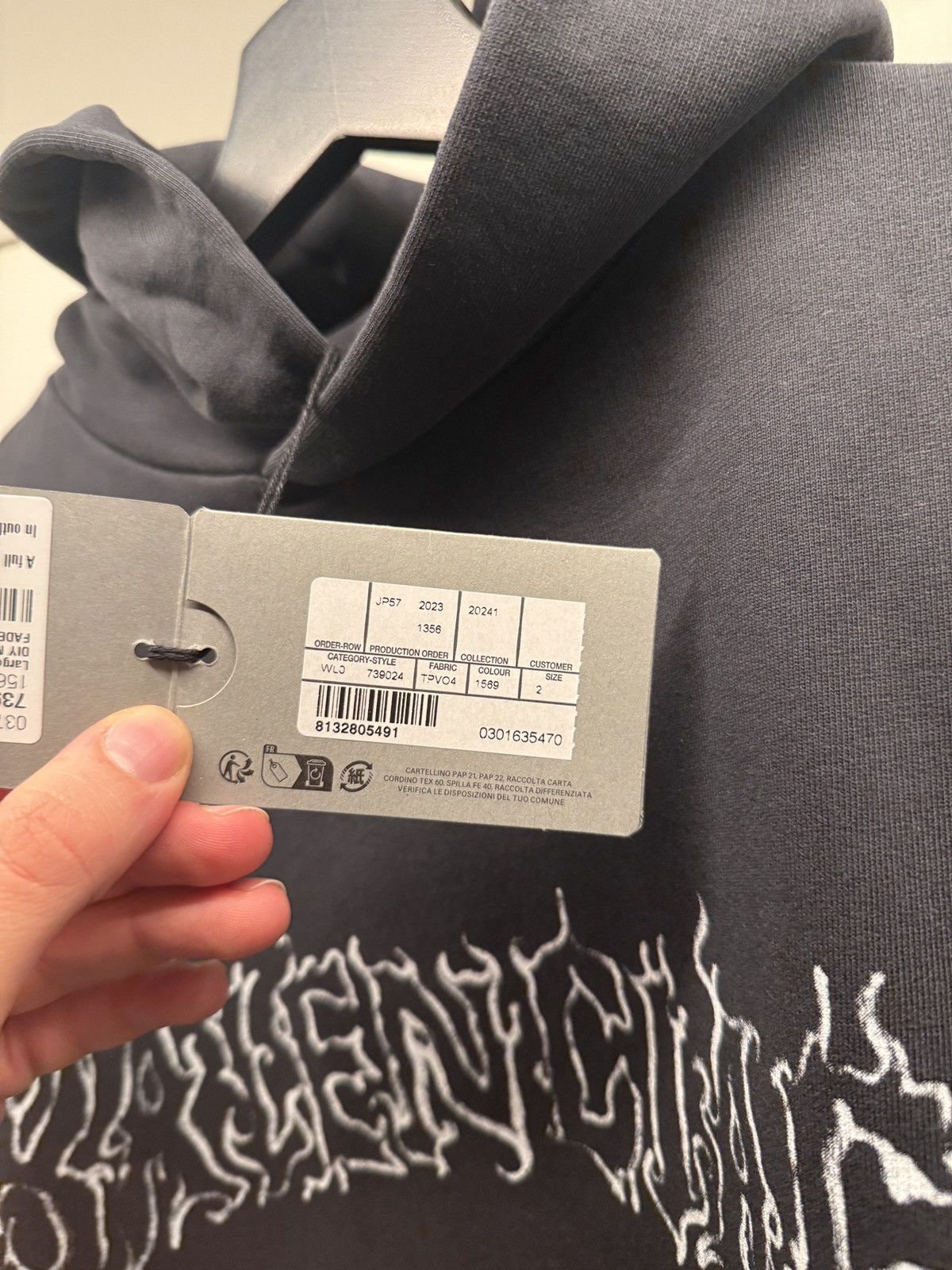 Balenciaga Balenciaga diy Metal black oversized hoodie Size US M / EU 48-50 / 2 - 8 Thumbnail