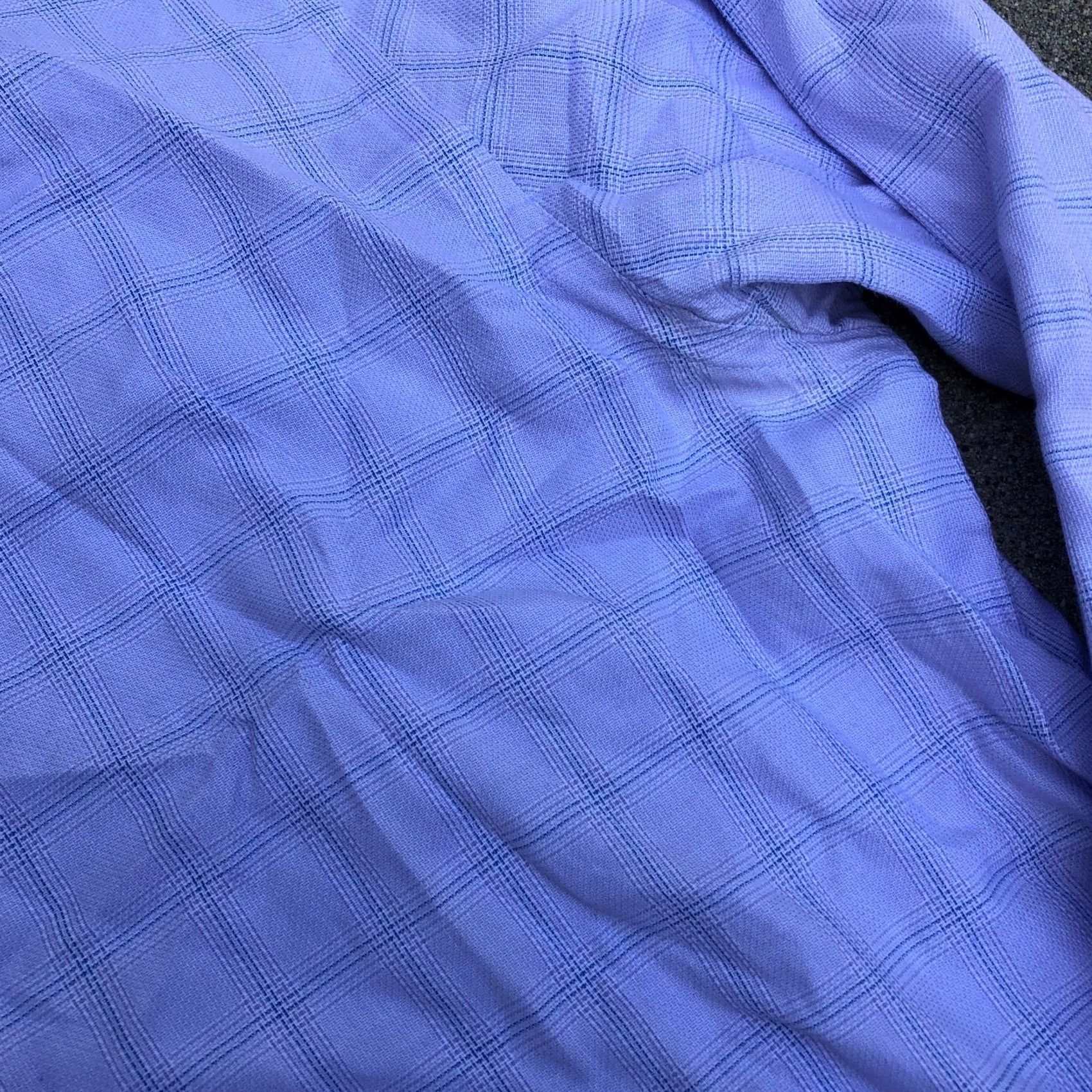 Charles Tyrwhitt Charles Tyrwhitt Dress Shirt Men Extra Slim Purple Plaid 16.5/36 Button Long Sleeve Size 46R - 4 Thumbnail