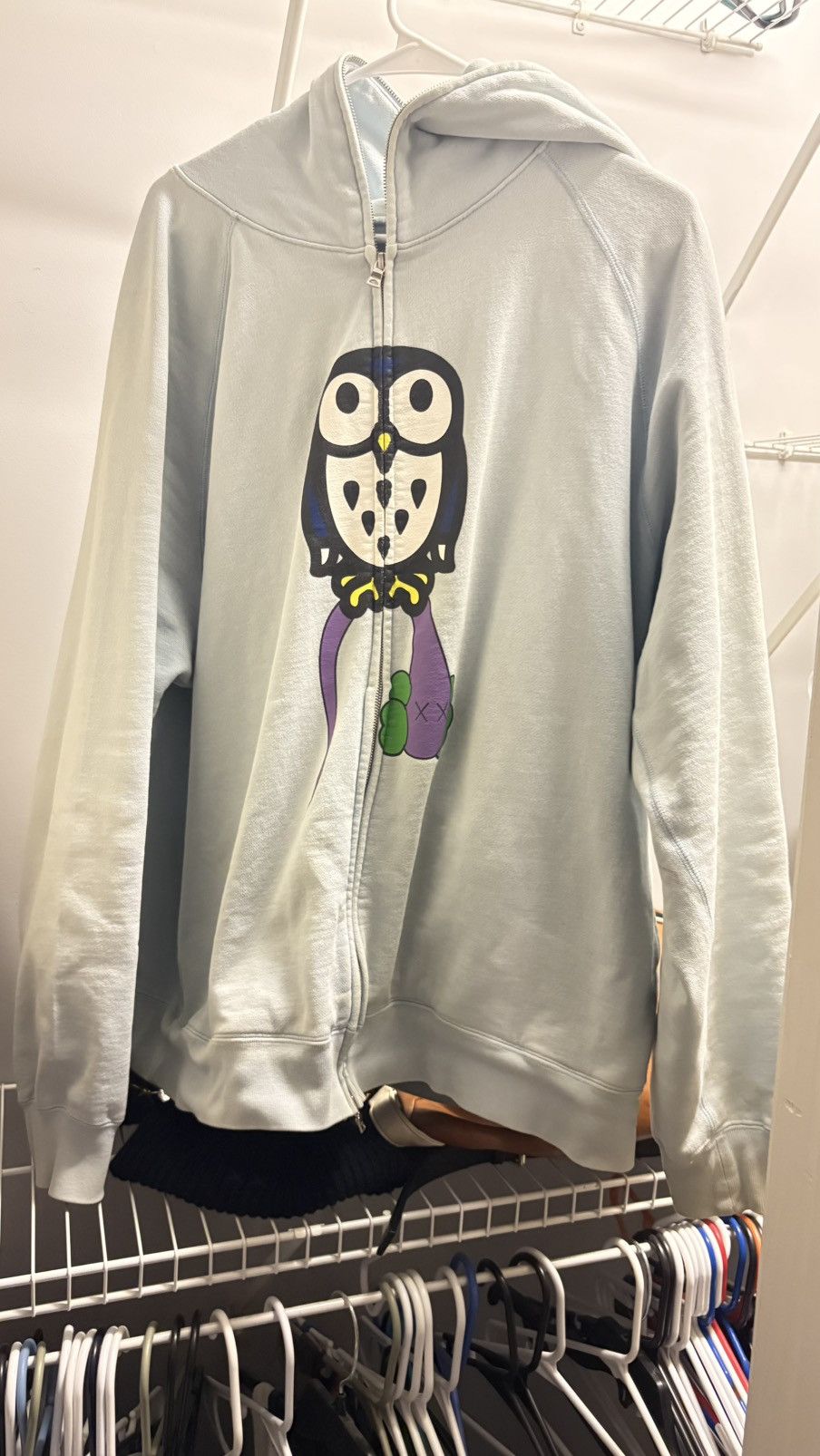 Bape × Kaws 2006 Bape X Kaws Blue Full Zip Hoodie Size US XL / EU 56 / 4 - 1 Thumbnail