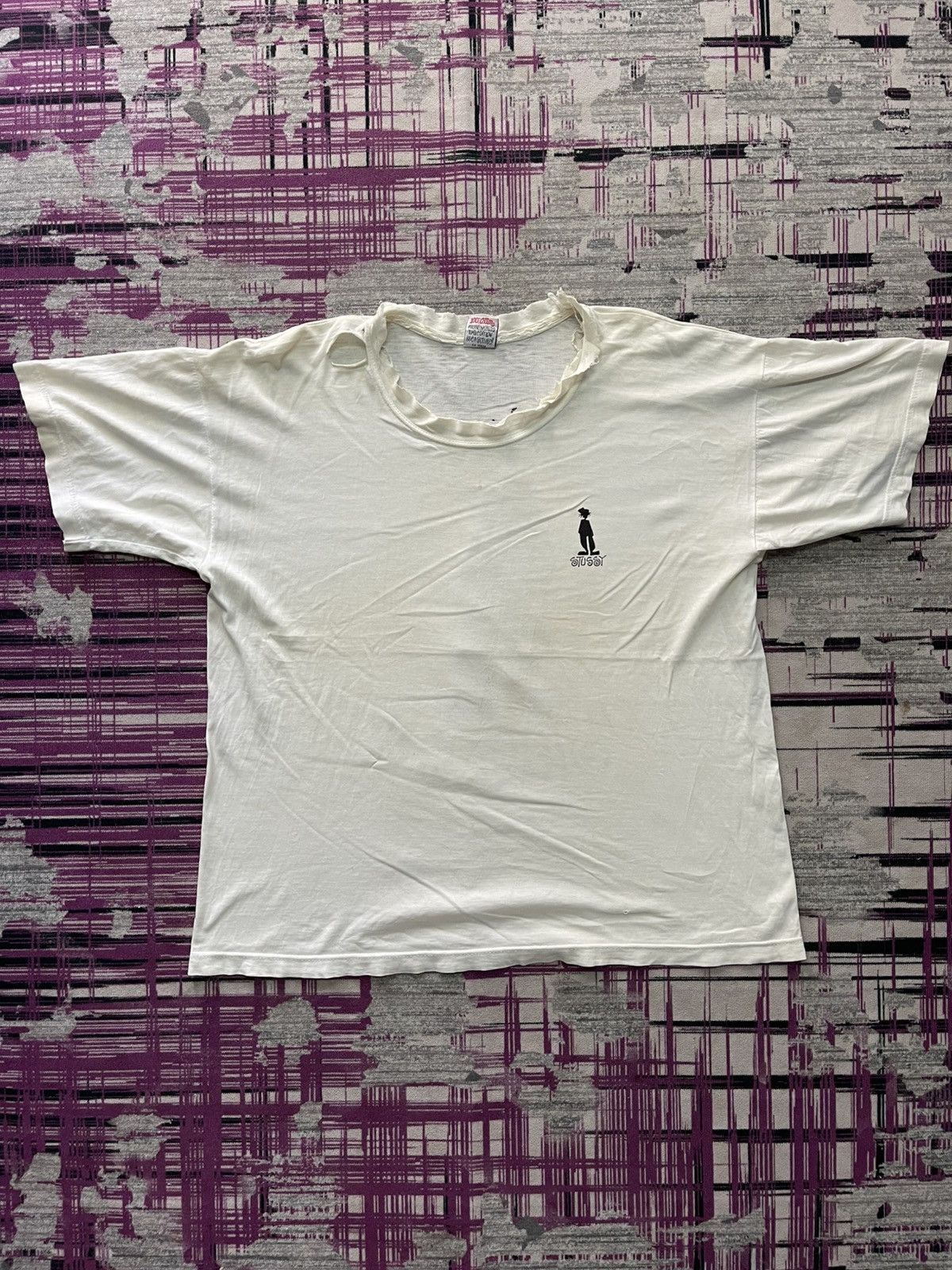 Stussy VINTAGE DISTRESSED STUSSY SHADOWMAN TEE VERY RARE Size US L / EU 52-54 / 3 - 2 Thumbnail